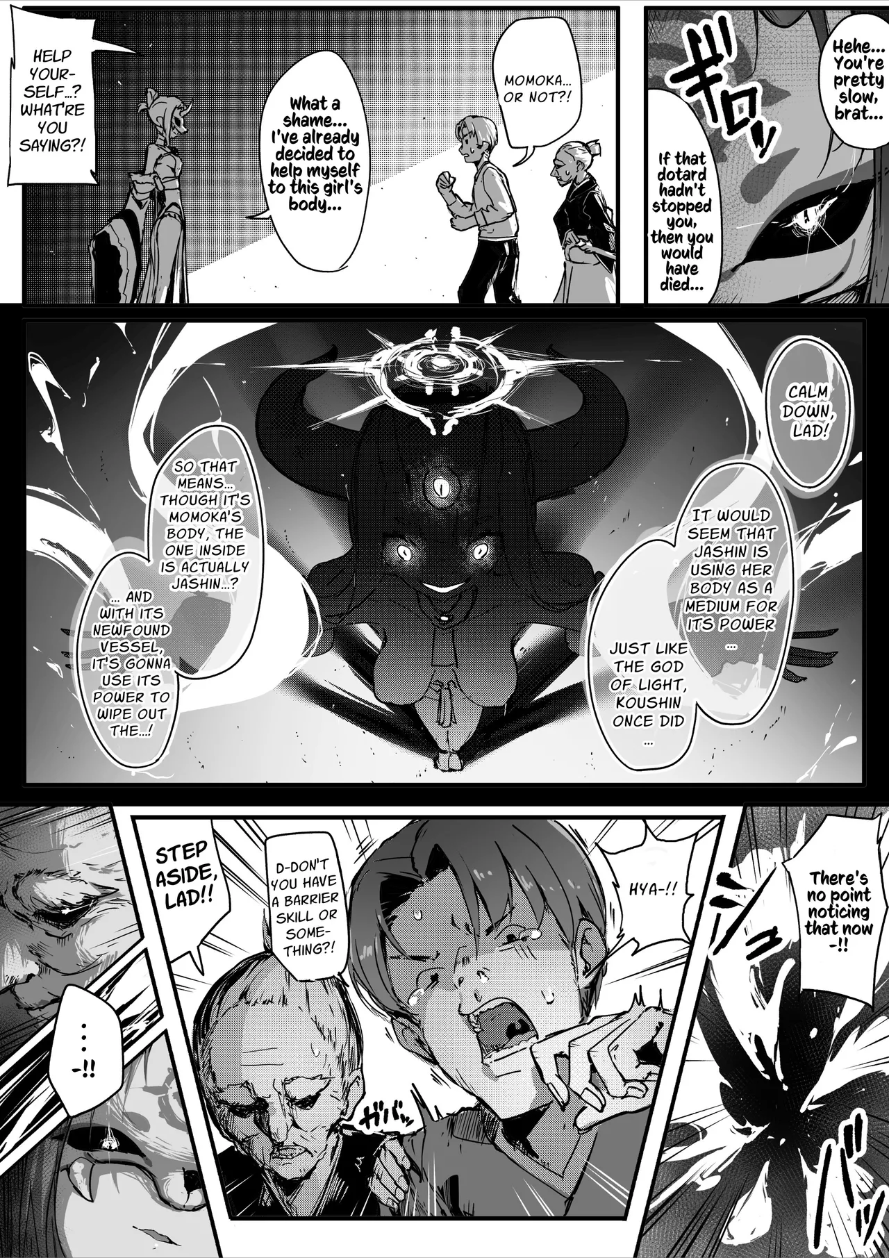 [Ochichio Nyuugyou (osisio)] Hyakudaku no Tou -Ni- Kengen Seshi Jahen | Tower of a Hundred Impurities ~Part 2~ [English] [Kusanuu] image number 8