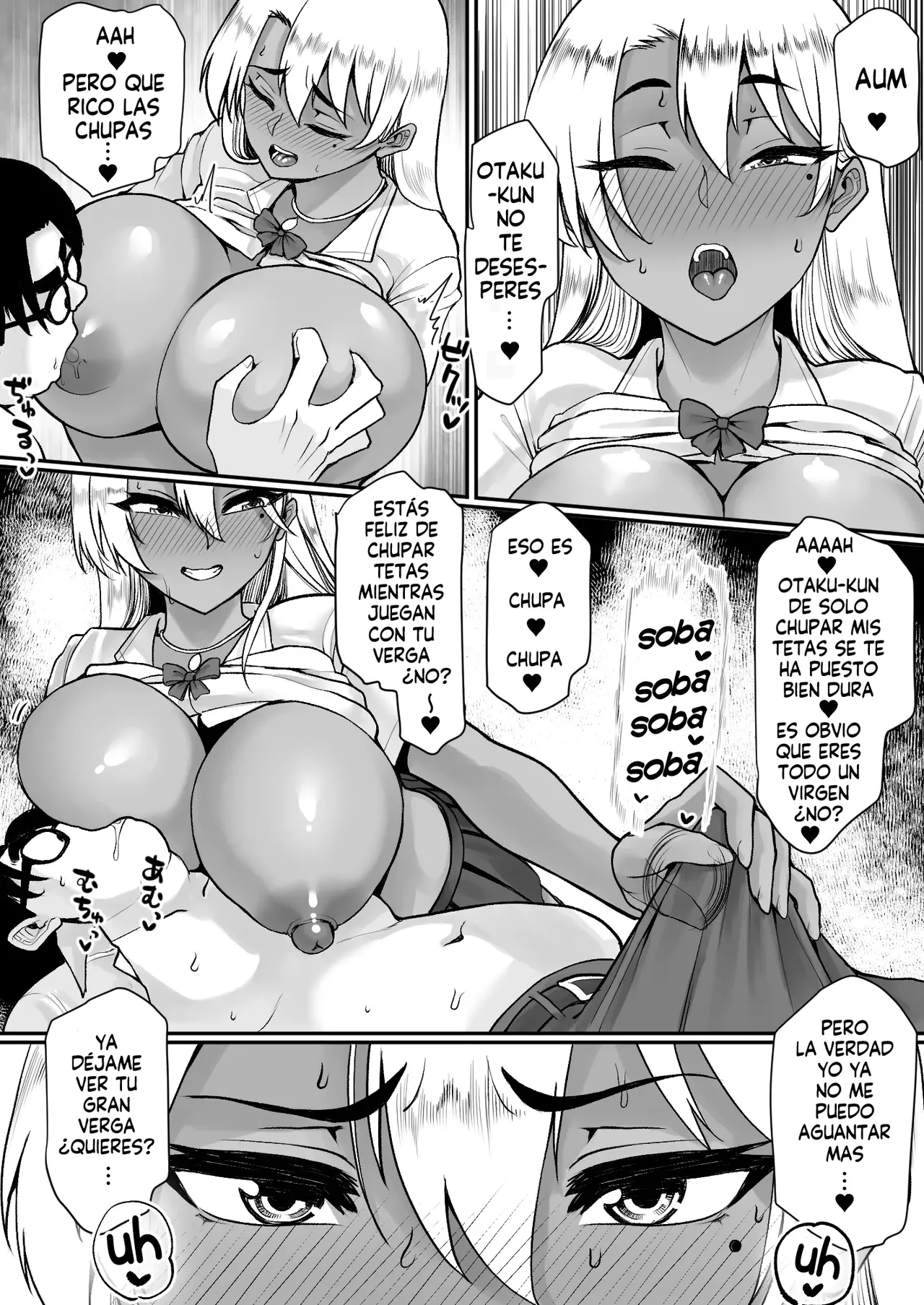 [Ichiokumangenjaya (Haiboku)] Otaku ni Yasashii Bitchi Gal wa Chinpo ga Dekai Otaku ni wa Motto Yasashii [Spanish] [Harenchi no Fansub] [Digital] 图片编号 13