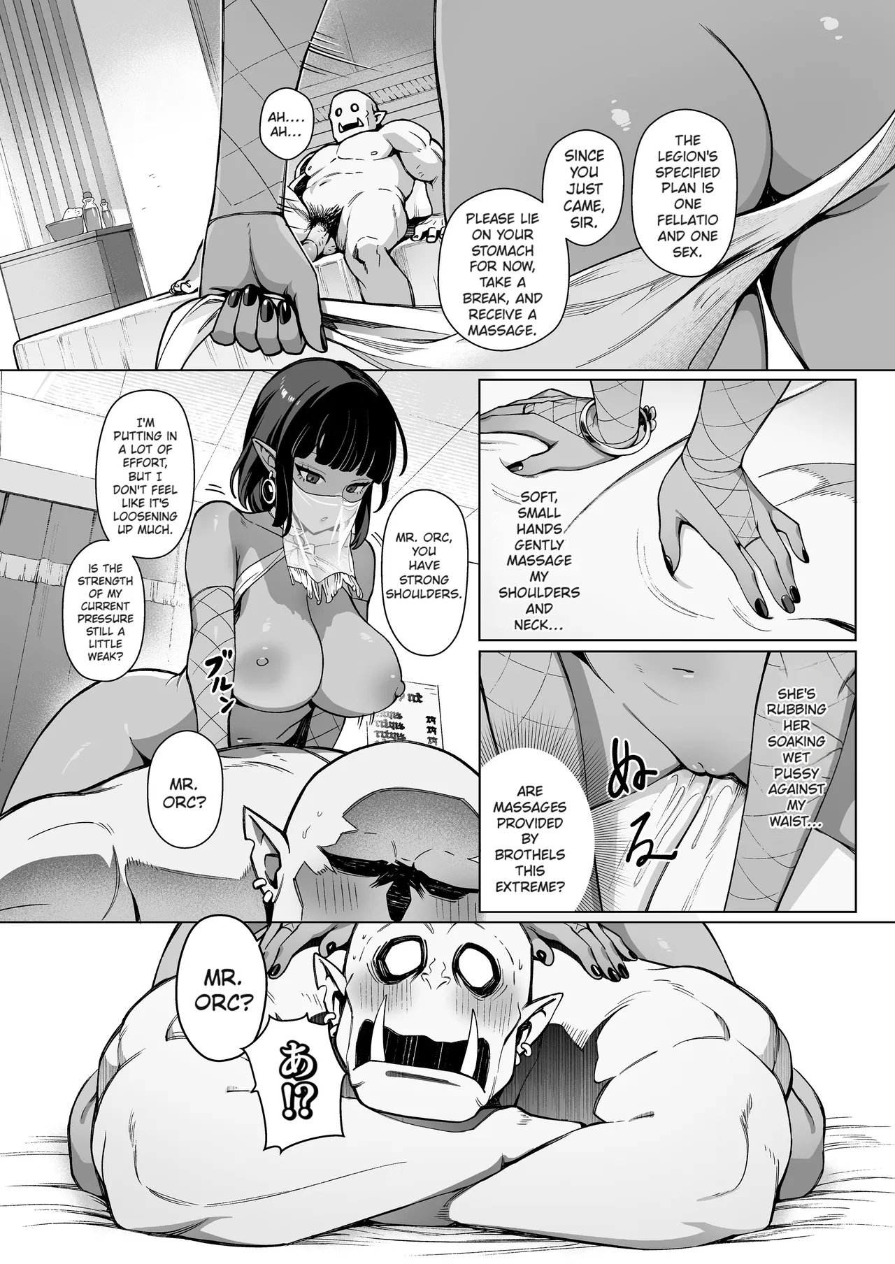 [Master of Tea & Chaos Studio (Sencha Bashira, Mugicha Bashira)] Yosei Shoukan 3-goushitsu Lacy ~Kasshoku Hada Elf o Shimei Shita Dotei Orc~ 1 [English] [Comics EnjoyerTranslation] [Decensored] Bildnummer 16