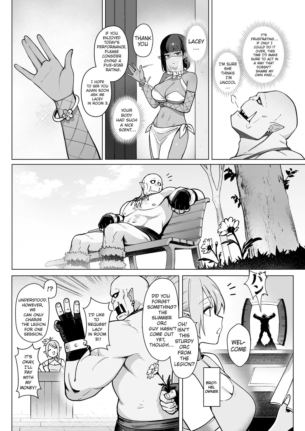 [Master of Tea & Chaos Studio (Sencha Bashira, Mugicha Bashira)] Yosei Shoukan 3-goushitsu Lacy ~Kasshoku Hada Elf o Shimei Shita Dotei Orc~ 1 [English] [Comics EnjoyerTranslation] [Decensored] Bildnummer 25