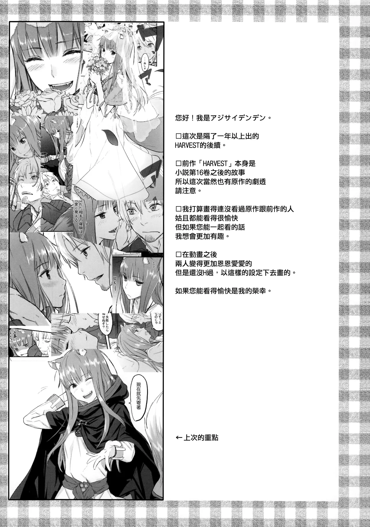 (C83) [Ajisaidenden (Kawakami Rokkaku, Takanashi Rei)] Harvest II (Spice and Wolf)  [Chinese] [Genesis漢化 & eve重嵌] image number 3