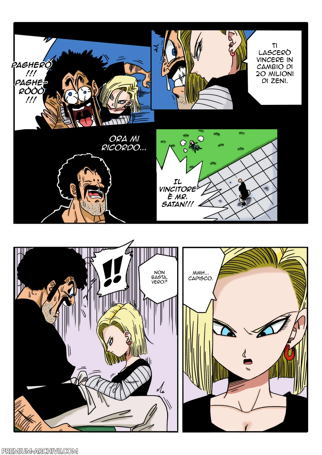 [Yamamoto] Mr. Satan vs Android 18 | Mr Satan Contro C-18 (Dragon Ball Z) [Italian] [Decensored] [Colored] image number 4