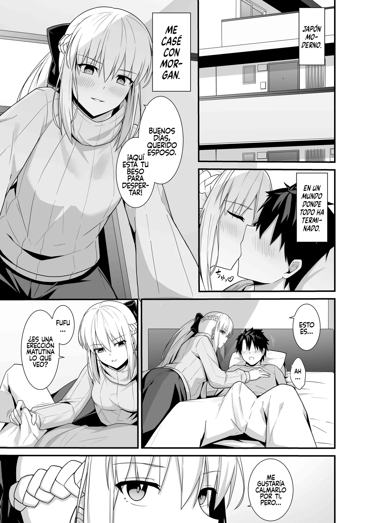 [Natsuzame] Morgan Heika to Shinkon Seikatsu (Fate Grand Order) [Spanish] [Rakuen Translations] [Digital] Bildnummer 2