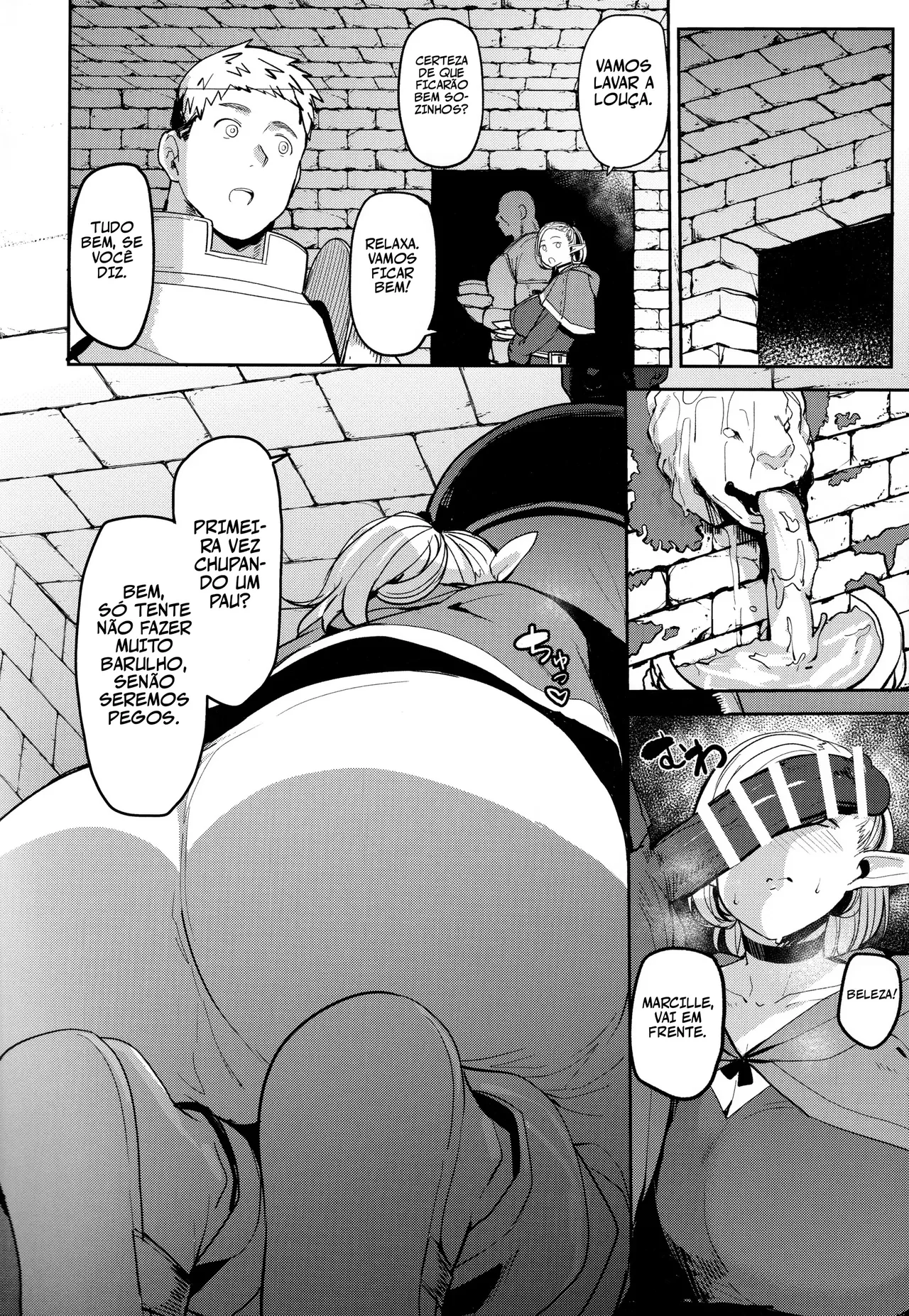(C106) [North70 (Nanao Yukiji)] Chin Ochi Donkusa Elf | Elfa Idiota Enganada e Comida (Dungeon Meshi) [Portuguese-BR] 图片编号 23