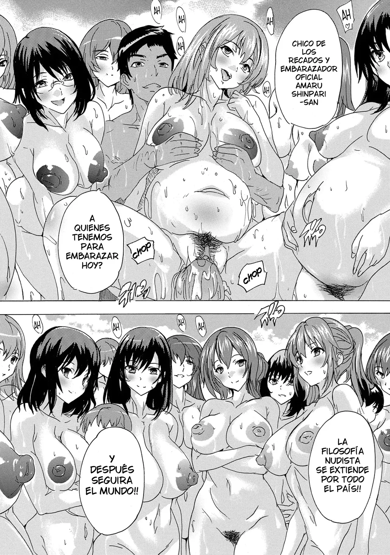 [Natsuka Q-ya] Saiin! Zenra Kaisha (Chap.6 END) | Afrodisiaco! La Empresa Nudista (Cap.6 FIN) [Spanish] [Digital][Harenchi no Fansub] image number 35