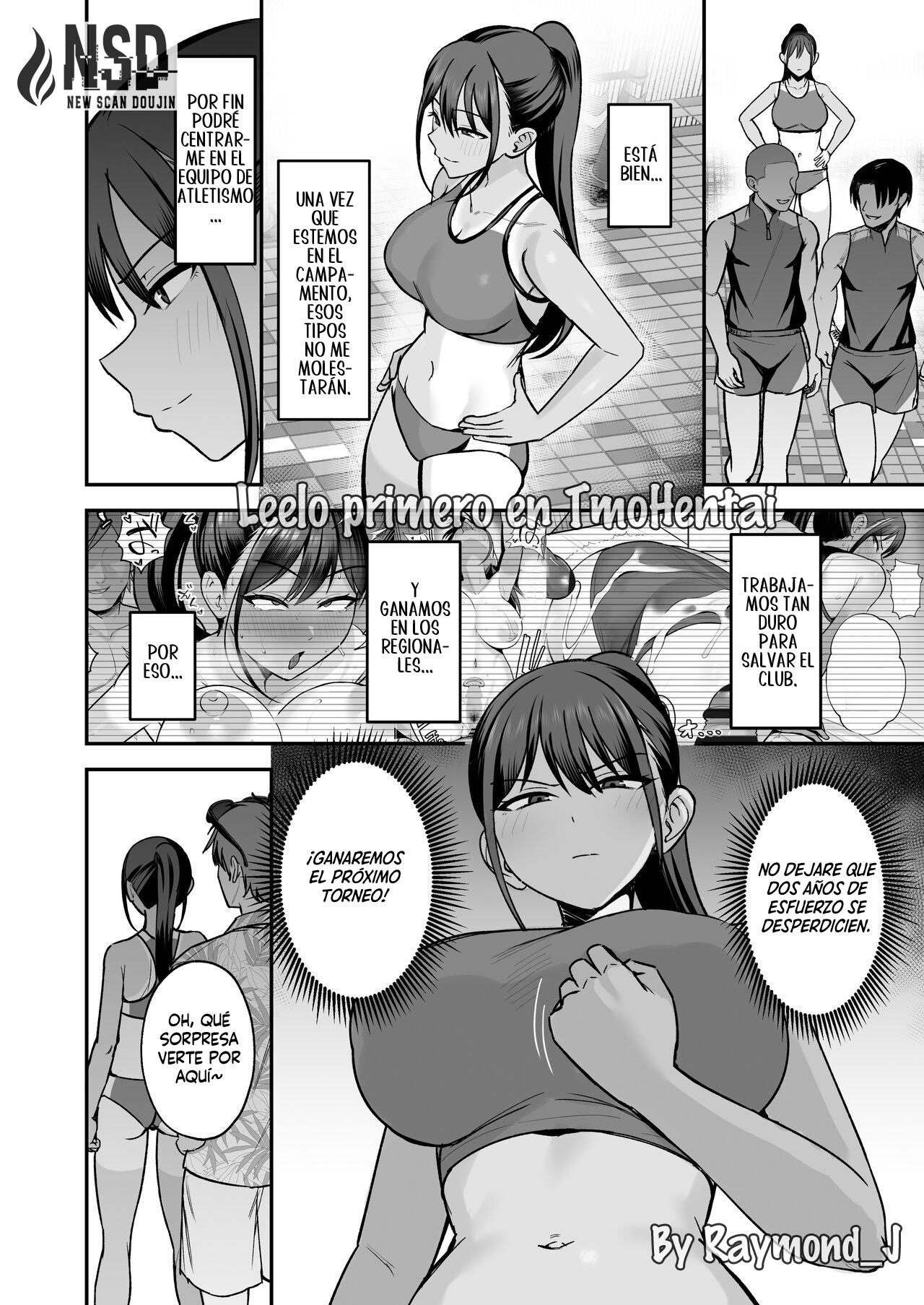 [Eat in (Toin)] Rikujoubu Buchou, Yankee-tachi ni Otosareru 2｜La Capitana del Club de Atletismo es Sometida por un Grupo de Delinquentes 2 [Spanish] [New Scan Doujin] [Digital] Bildnummer 4