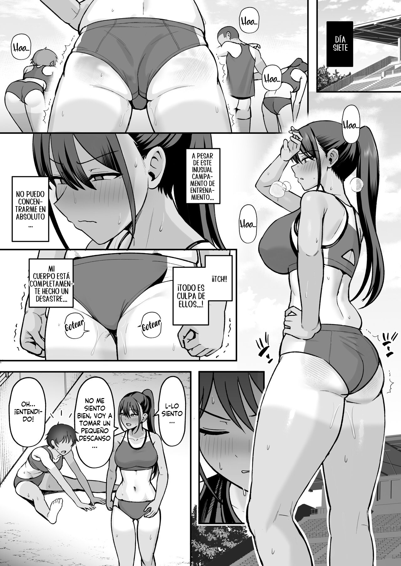 [Eat in (Toin)] Rikujoubu Buchou, Yankee-tachi ni Otosareru 2｜La Capitana del Club de Atletismo es Sometida por un Grupo de Delinquentes 2 [Spanish] [New Scan Doujin] [Digital] Bildnummer 27