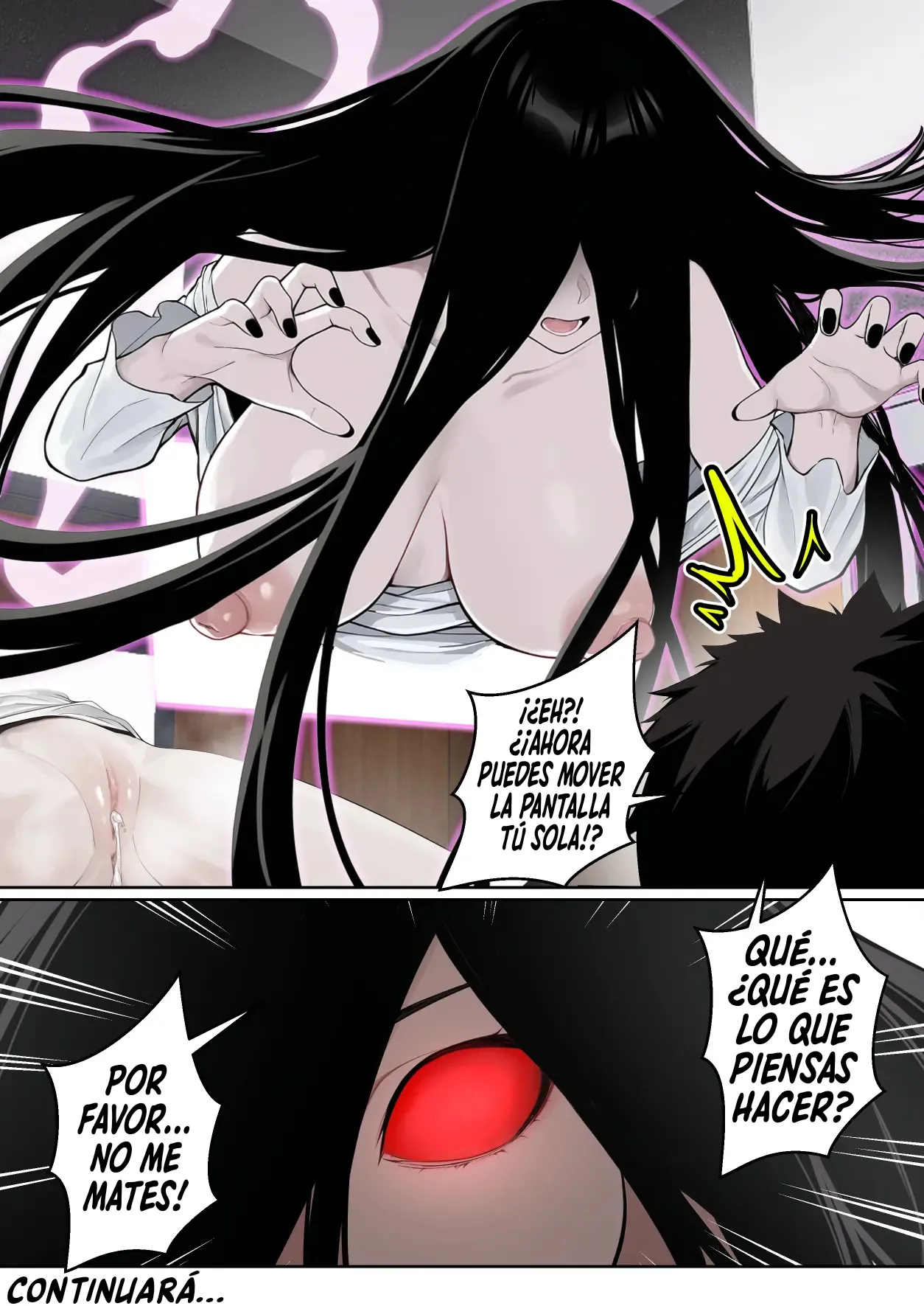 [pz-x] Sadako ga Pasokon Gamen ni Hikkakaru ken ni Tsuite｜El Díaa Que Sadako Se Quedó Atascada En La Pantalla De Mi Computadora [Spanish] [El naranjas = Mr.Naranjas] image number 37