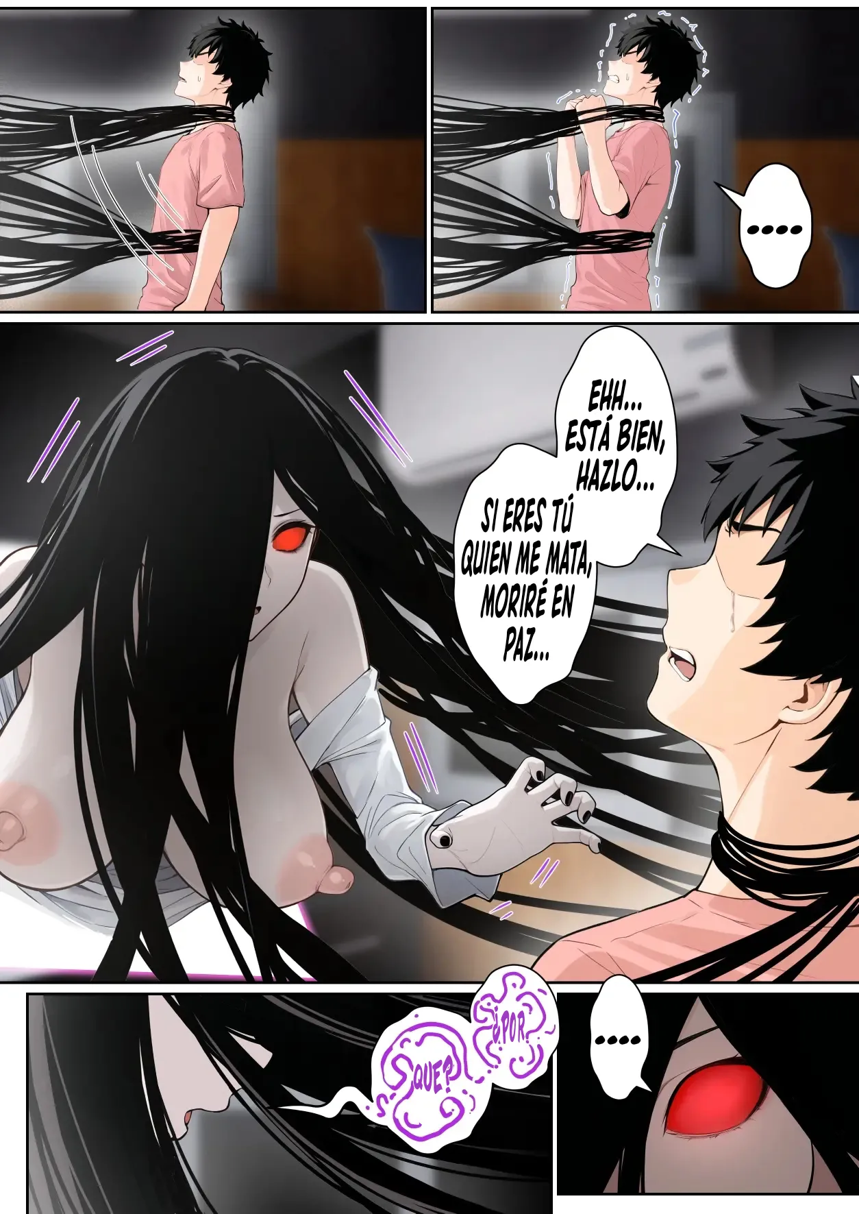 [pz-x] Sadako ga Pasokon Gamen ni Hikkakaru ken ni Tsuite｜El Díaa Que Sadako Se Quedó Atascada En La Pantalla De Mi Computadora [Spanish] [El naranjas = Mr.Naranjas] image number 39