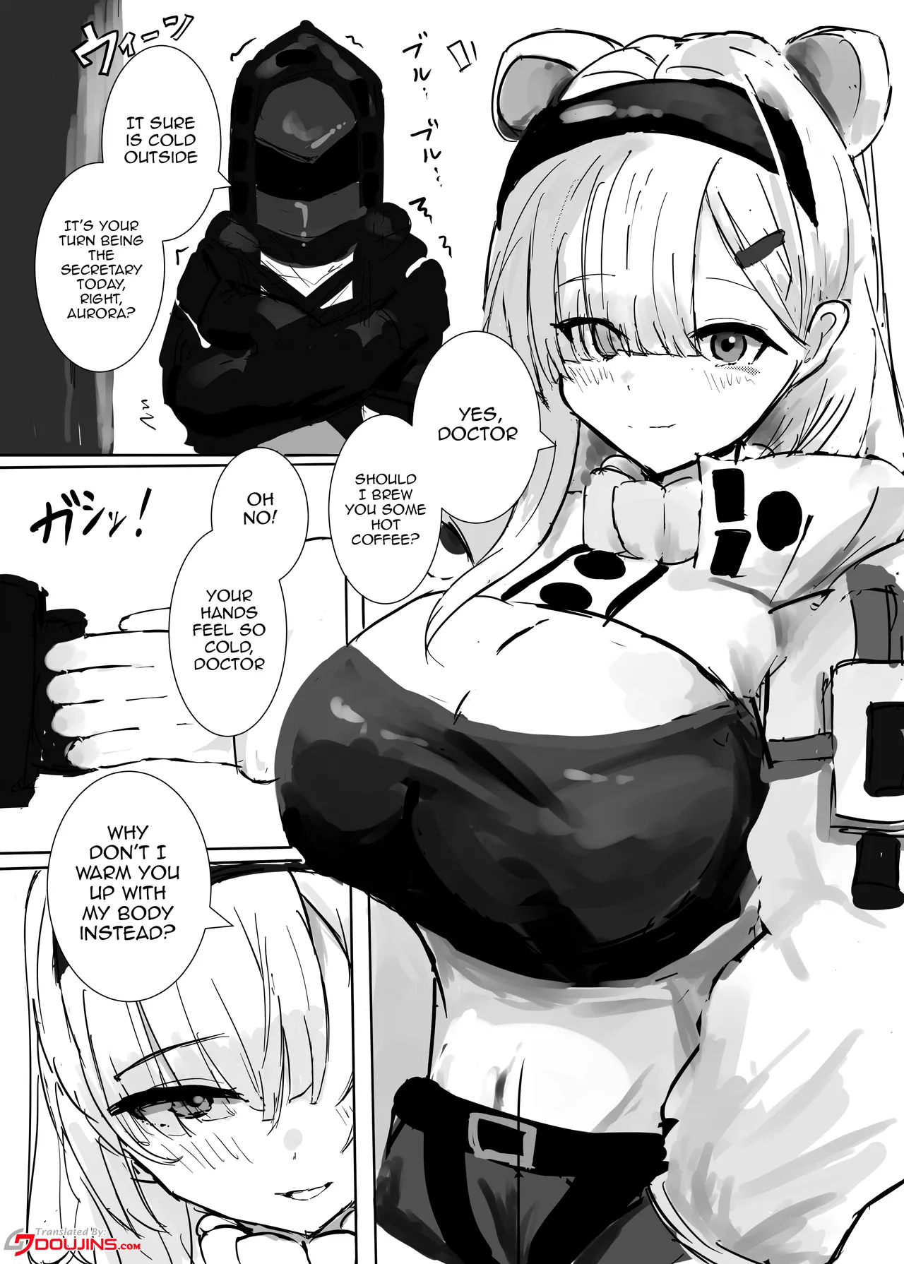 [Sunaneko] Aurora-chan to Karada Attame Ecchi o Suru Ohanashi / Story About Doing Lewd Things With Aurora As She Warms My Body (Arknights) [English] {Doujins.com} 图片编号 1
