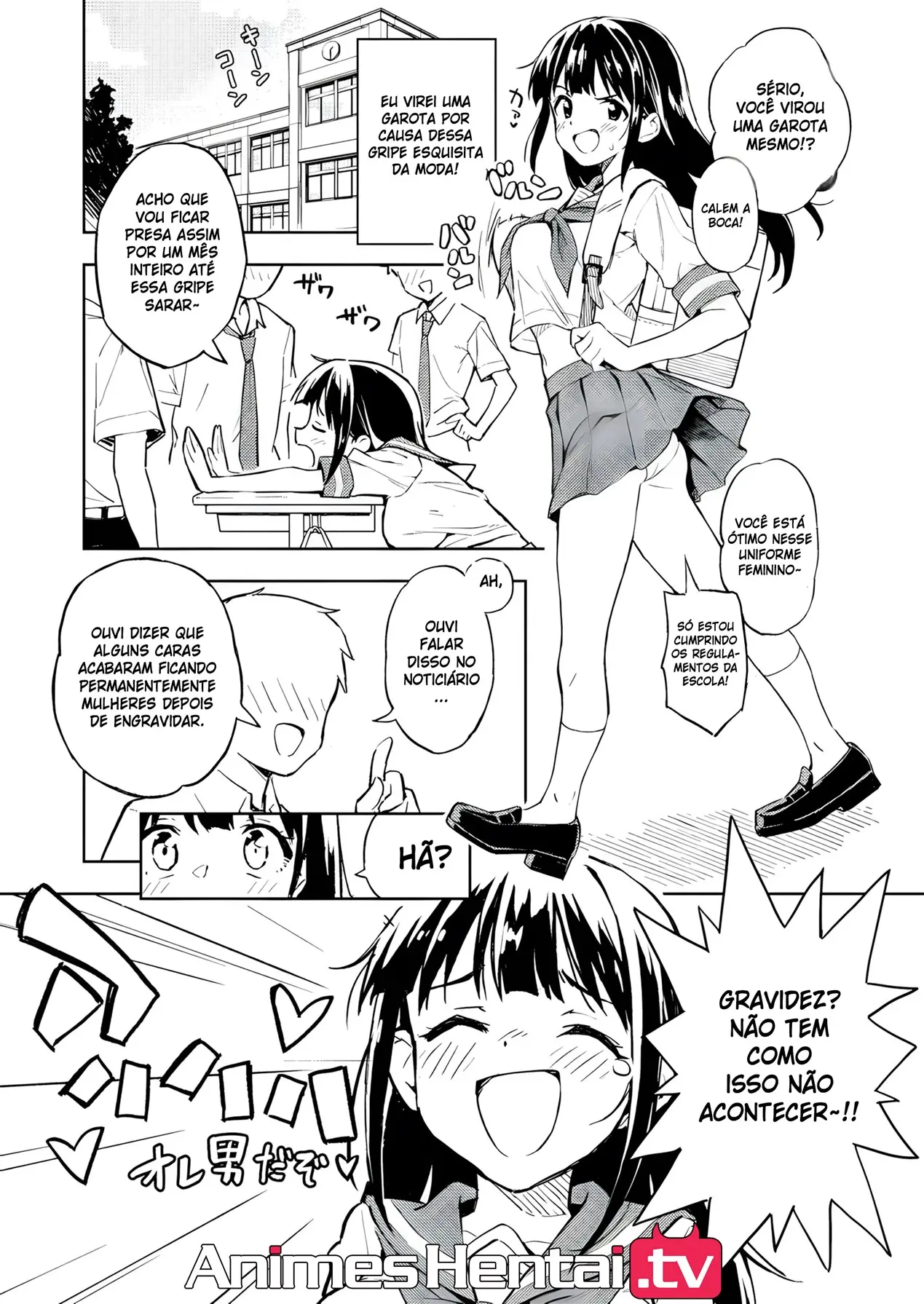 [Mirakoku (Yasumi Mirakichi)] 1-kagetsu Ninshin Shinakereba Otoko ni Modoreru Hanashi (1) [Portuguese-BR] [Digital] 이미지 번호 2