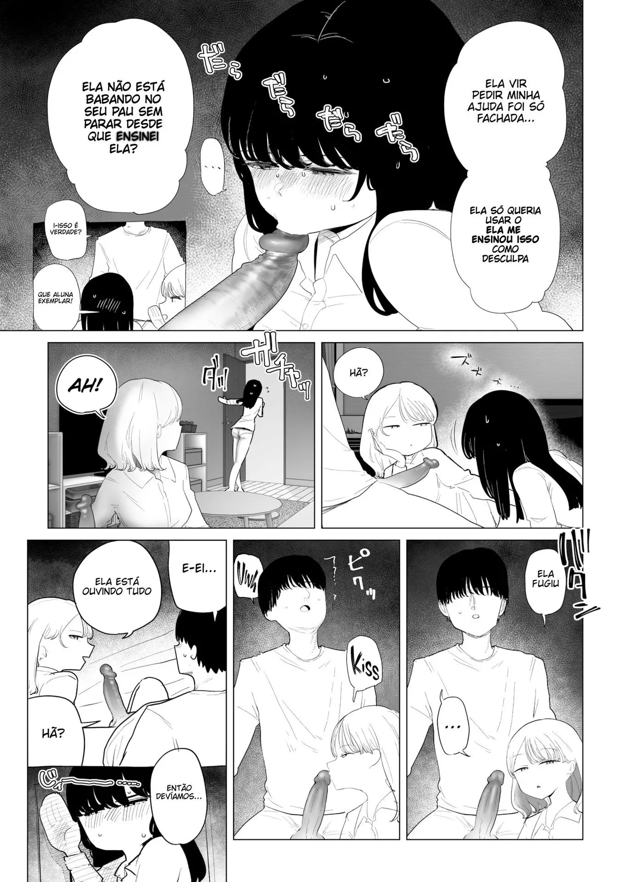 [Kanari Tokusaku] Kanojo ga Classmate o Tsuretekita! - Let's study blow job (COMIC X-EROS #100) [Portuguese-BR] [Digital] Bildnummer 11