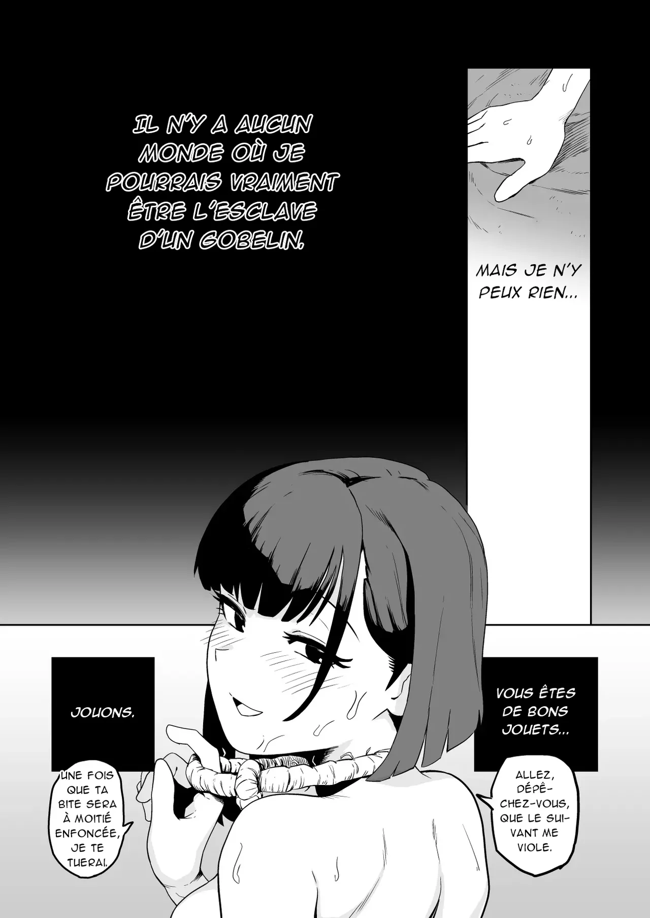 [yamabatake] Zako-kan Nerai no Do-M Onna Kishi ga Hontou ni Goblin Dorei ni Sareru Hanashi Zenpen Part 1 [French][AkroDa] Bildnummer 48