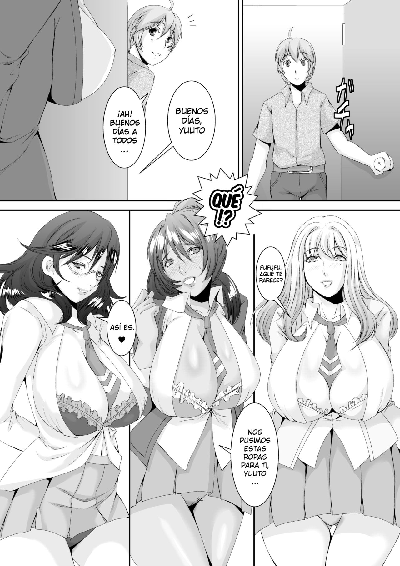 [Sprechchor (Eguchi Chibi)] Oku-sama wa Moto Yariman -Besluted- 2 (Spanish) (Freelance_Subs) изображение № 34