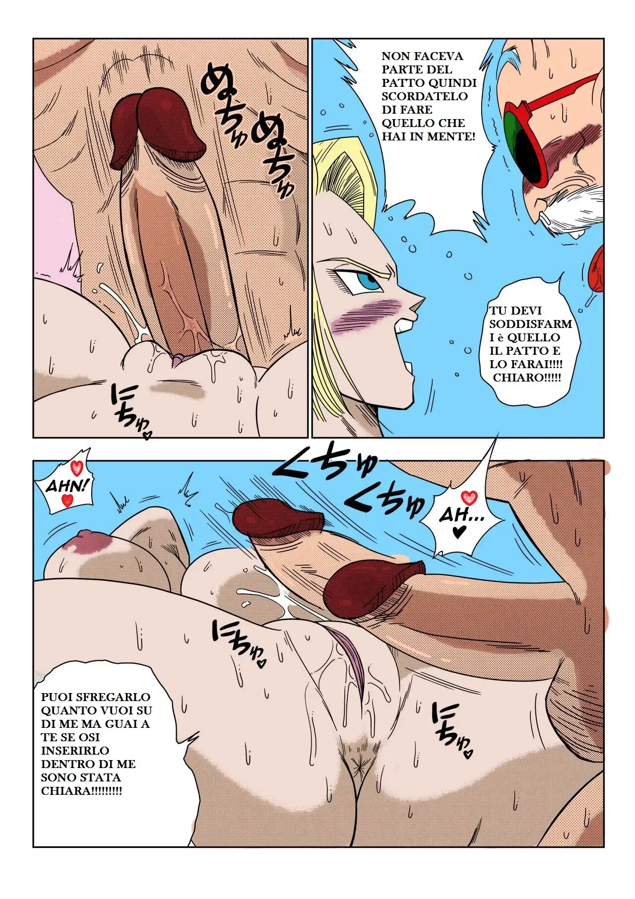 [Yamamoto] 18-gou vs Kame Sennin | Il Patto tra C-18 e Il Maestro Muten (Dragon Ball Z) [Italian] [Colorized] изображение № 13