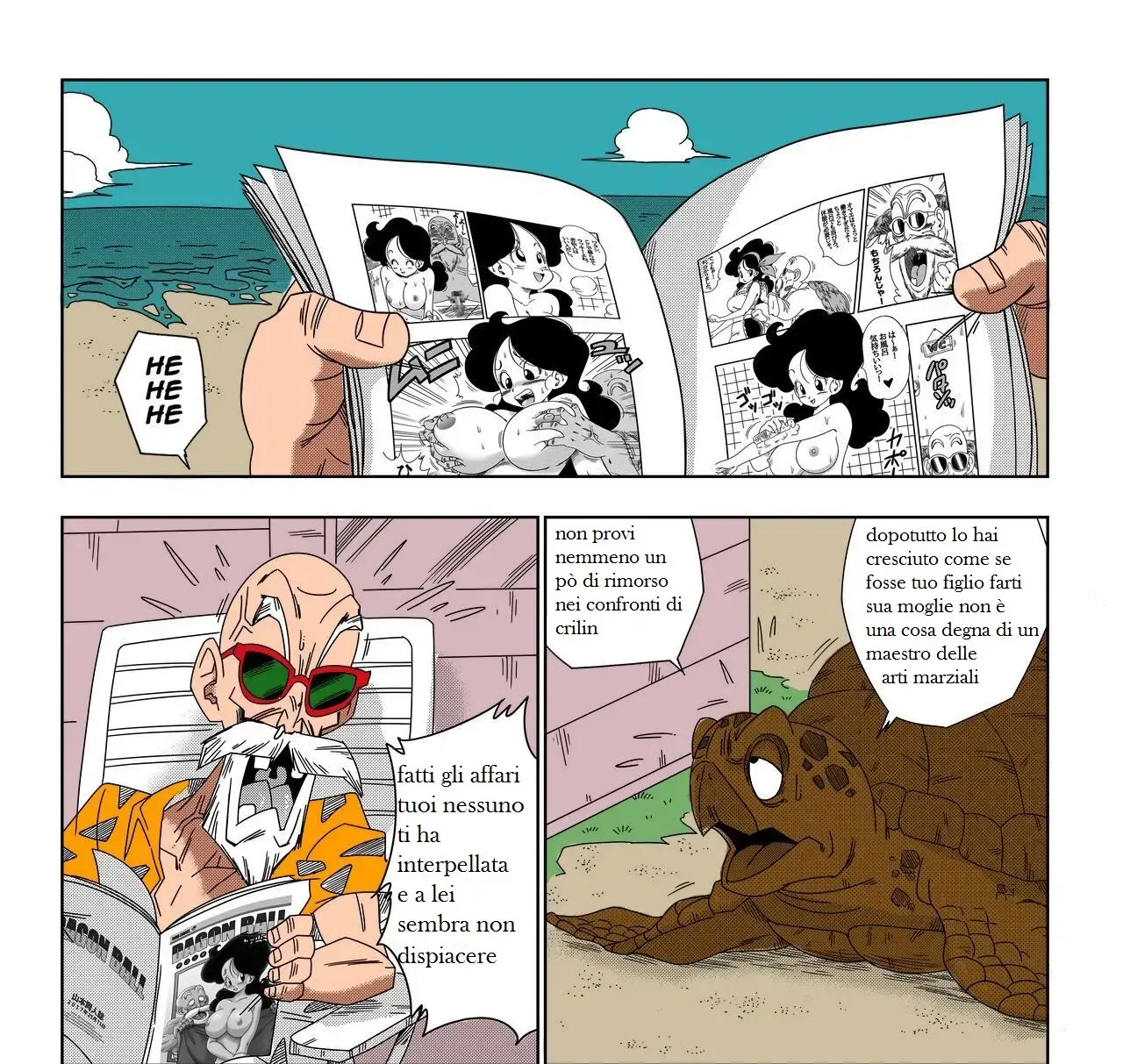 [Yamamoto] 18-gou vs Kame Sennin | Il Patto tra C-18 e Il Maestro Muten (Dragon Ball Z) [Italian] [Colorized] изображение № 29