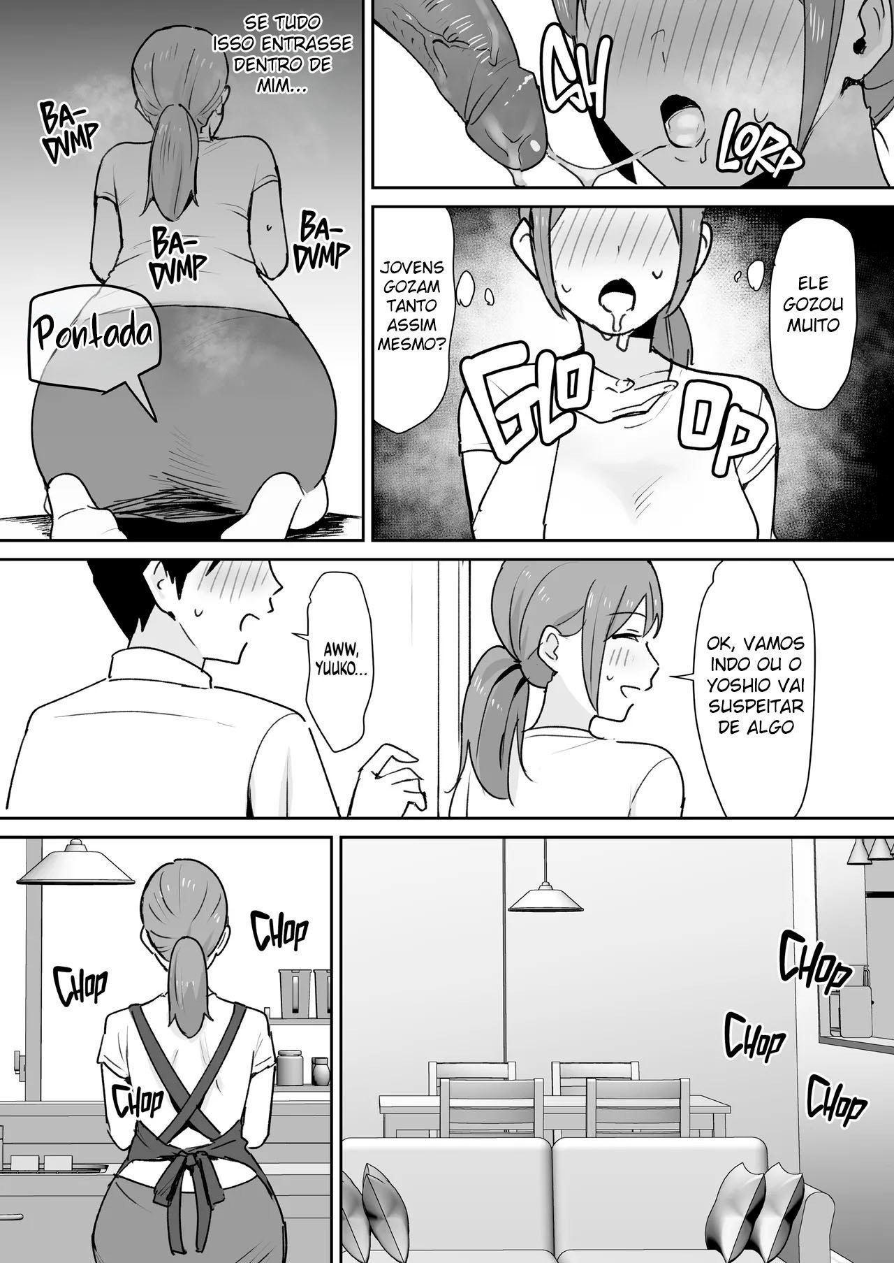 [Shimofuri Niku (Shimofuri)] Yuujin no Haha wa Dekachin ni Yowai | A Mãe do Meu Amigo Tem Uma Fraqueza Por Pau Grande [Portuguese-BR] {MundoHentaiOficial.com} image number 16