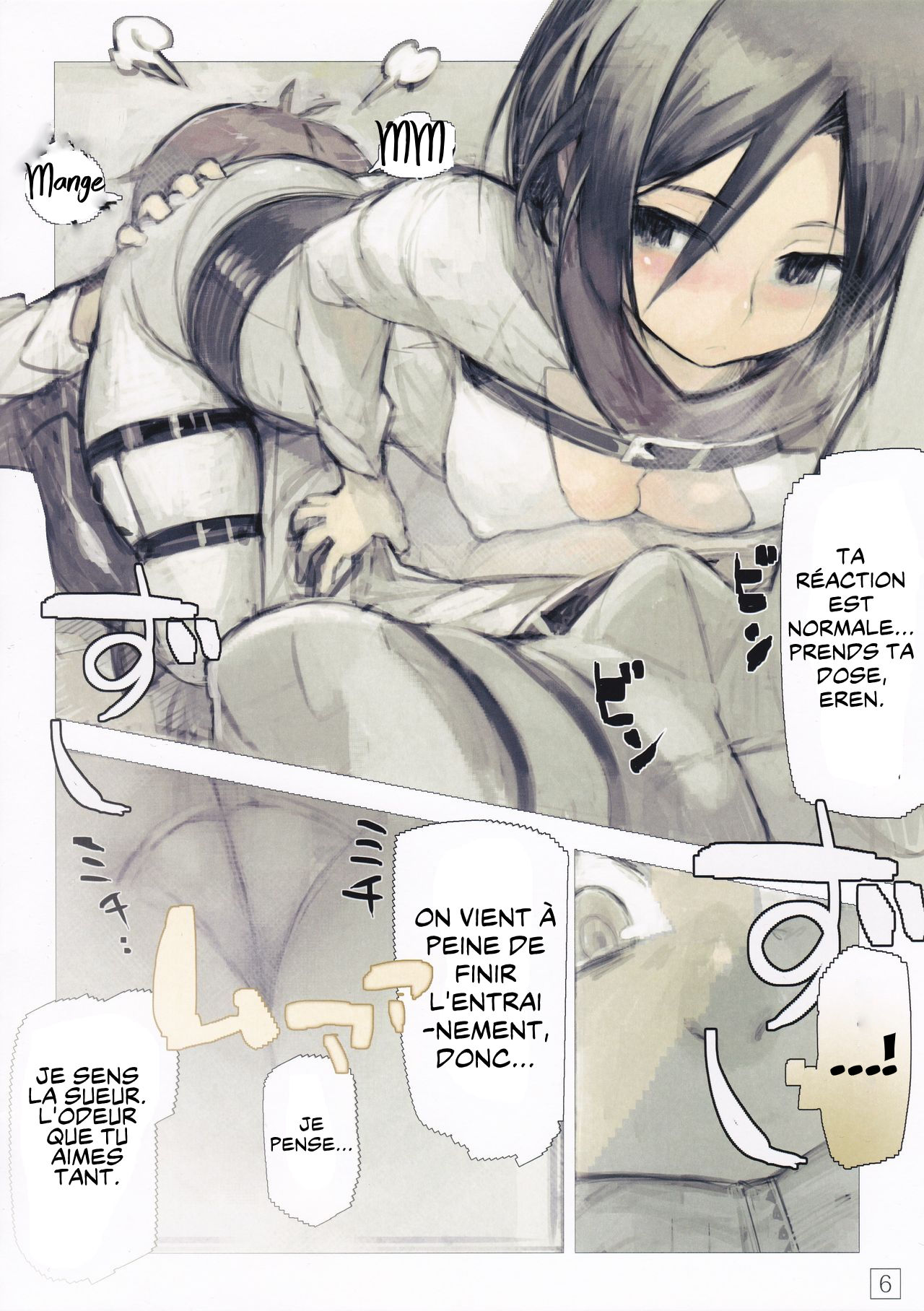 (C84) [PANDA-NIKU (Yakiniku ATK, J.C.Pandam)] SHINNGEKI vol. 4 (Shingeki no Kyojin) [French] [Spermatron] numero di immagine  6