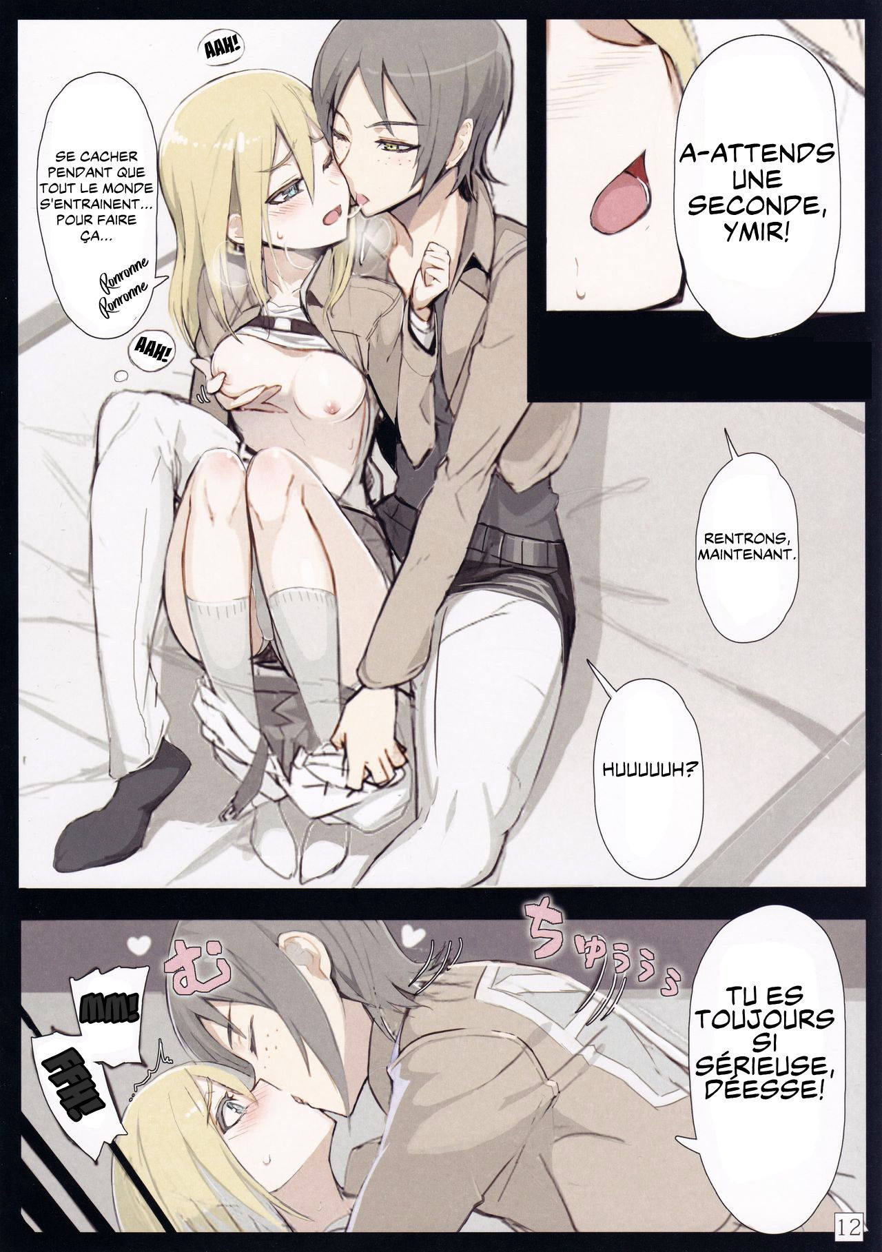 (C84) [PANDA-NIKU (Yakiniku ATK, J.C.Pandam)] SHINNGEKI vol. 4 (Shingeki no Kyojin) [French] [Spermatron] numero di immagine  12