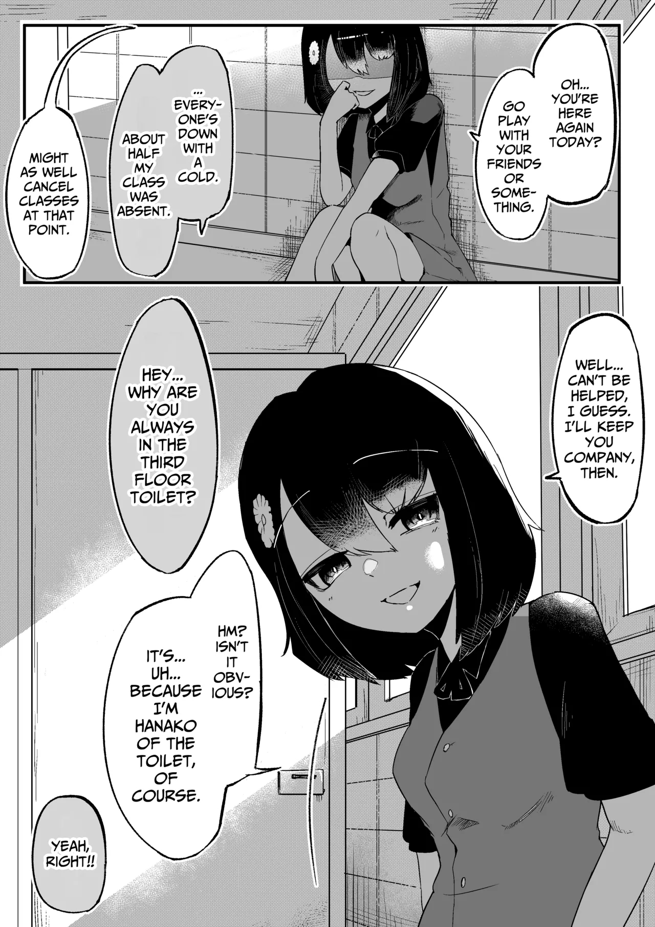 [Aimai no Wakusei (Nabatani Kinoko)] Toilet no Hanabirako-san | Hanako of the Toilet [English] [lethal dolphin] image number 34