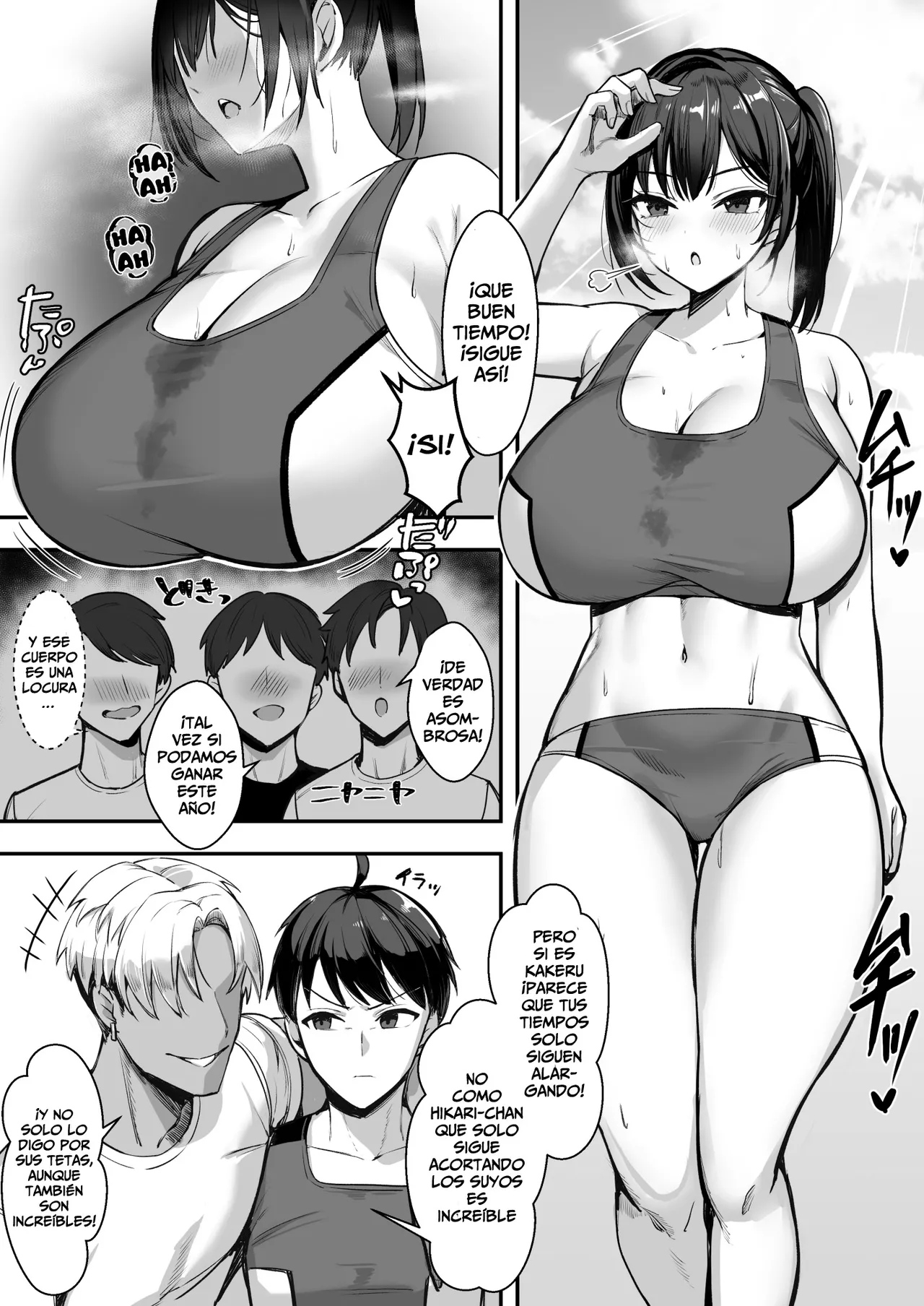 [Azarashi no Otoshimono (Marumai)] Bakunyuu na Rikujoubu no Kanojo, Senpai ni wa Sakaraemasen [Español] Bildnummer 4