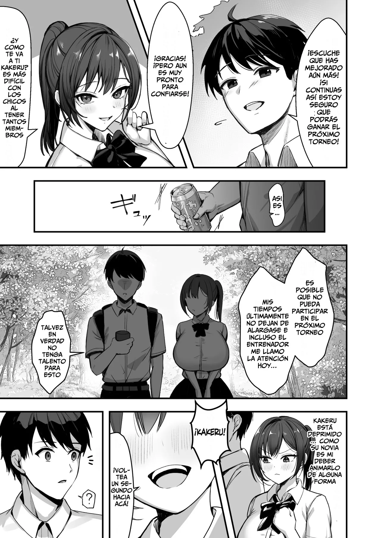 [Azarashi no Otoshimono (Marumai)] Bakunyuu na Rikujoubu no Kanojo, Senpai ni wa Sakaraemasen [Español] Bildnummer 6