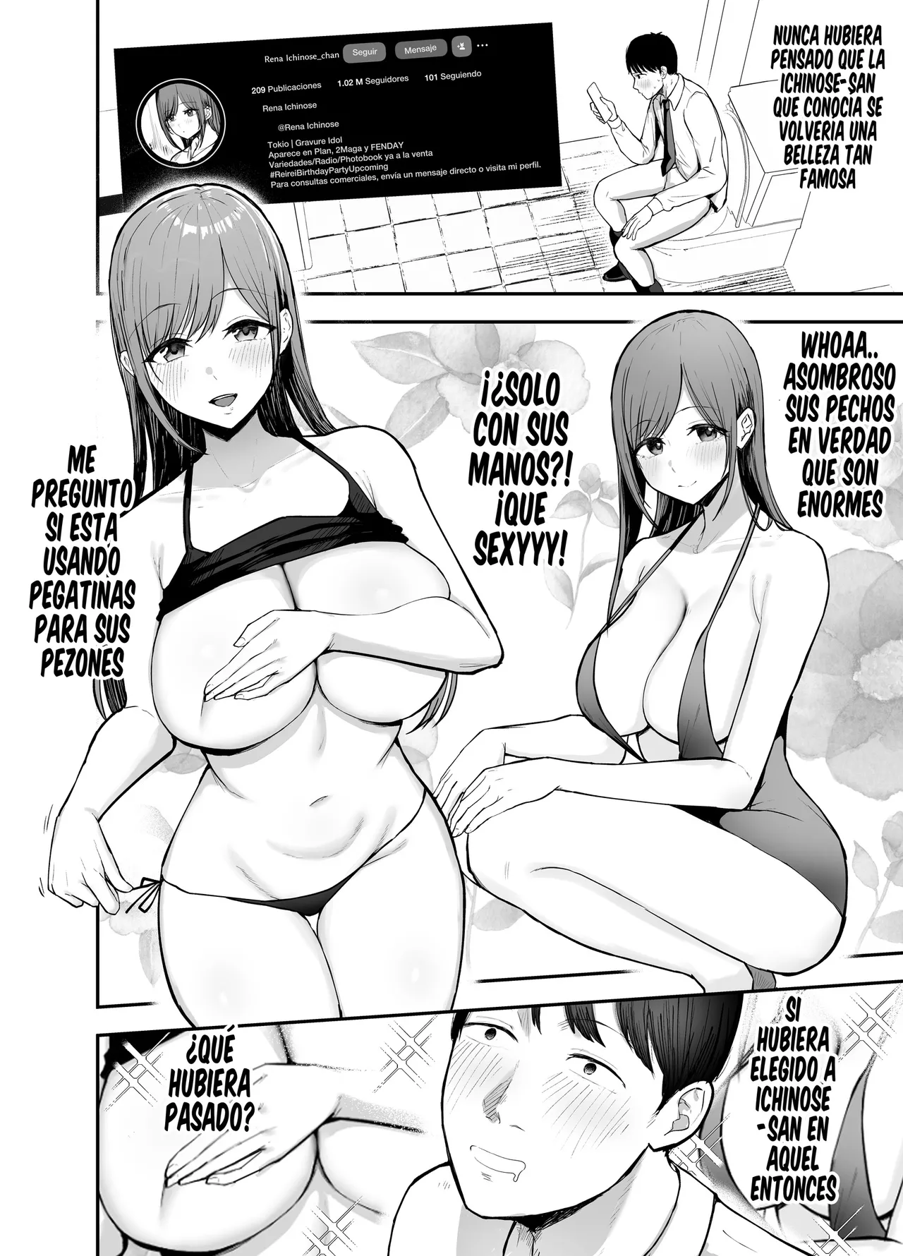 [Baketsu Purin] "Omae ga Futta InCha Onna, Ima ja Followers Hyakuman-nin Goe no Bakunyuu Gravure Idol dazo? w" —Kanojo no Iru Ore o Muchimuchi Bakunyuu Body de Yuuwaku shite kite Gyaku NTR— [Español] image number 15