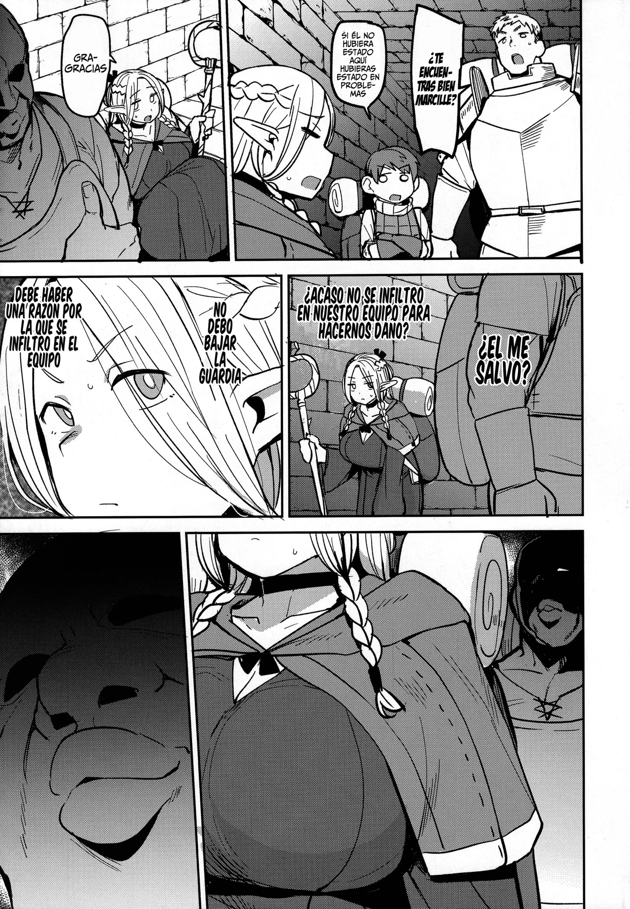 (C106) [North70 (Nanao Yukiji)] Chin Ochi Donkusa Elf (Dungeon Meshi) [Spanish] image number 6