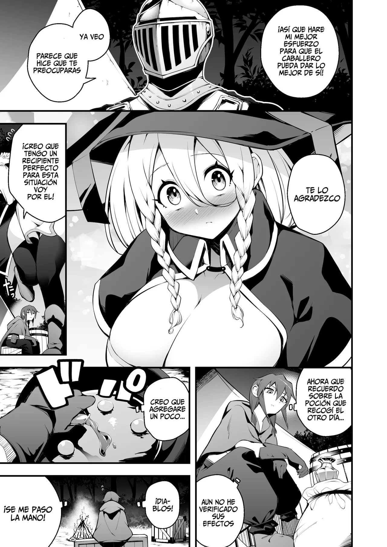 [Jisyakunyudo (Nanameno Hayuta)] Minarai Majo to Noroi no Chinpo [Español] 画像番号 4