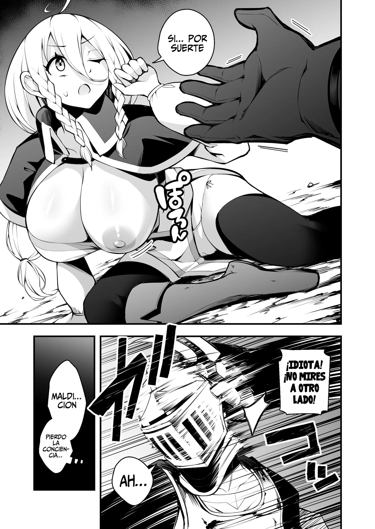 [Jisyakunyudo (Nanameno Hayuta)] Minarai Majo to Noroi no Chinpo [Español] 画像番号 8