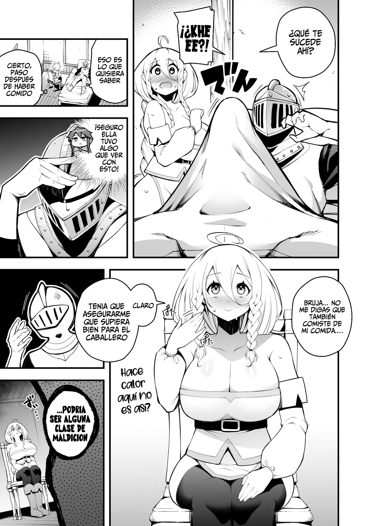 [Jisyakunyudo (Nanameno Hayuta)] Minarai Majo to Noroi no Chinpo [Español] 画像番号 10