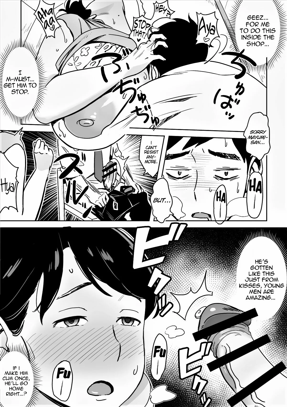 [Alps1mando] A Nice Plump Wife In A Restaurant With A Delicious Body [English] {Stopittarpit} (B&W Enhanced) Bildnummer 11