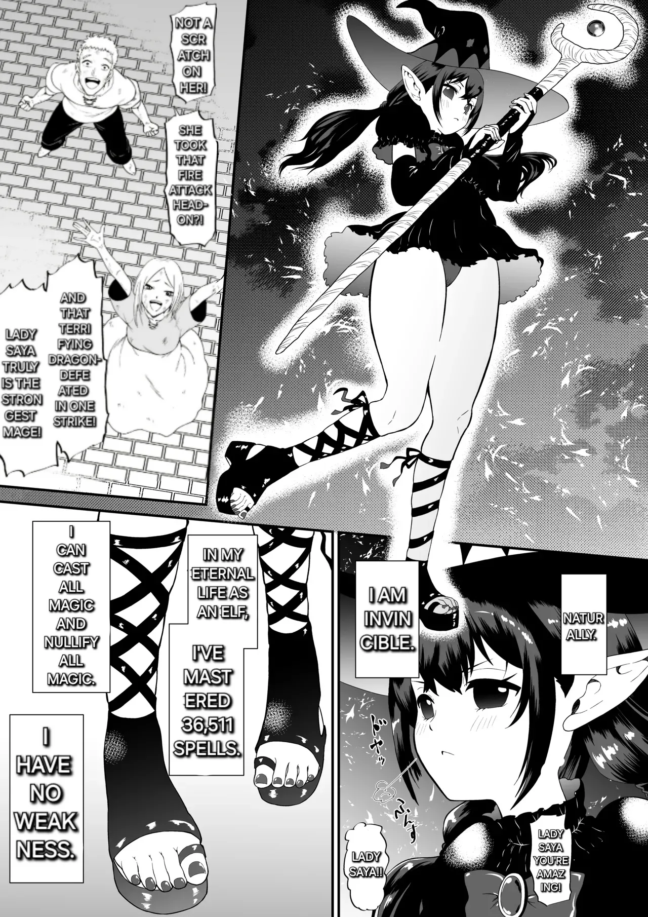 [Bocho Bocho Gegel (Bocho Bocho)] A story about a witch who thinks she is invincible but is tickled to the max by tentacles and brought to tears [English] [Alyssaquenn] image number 4