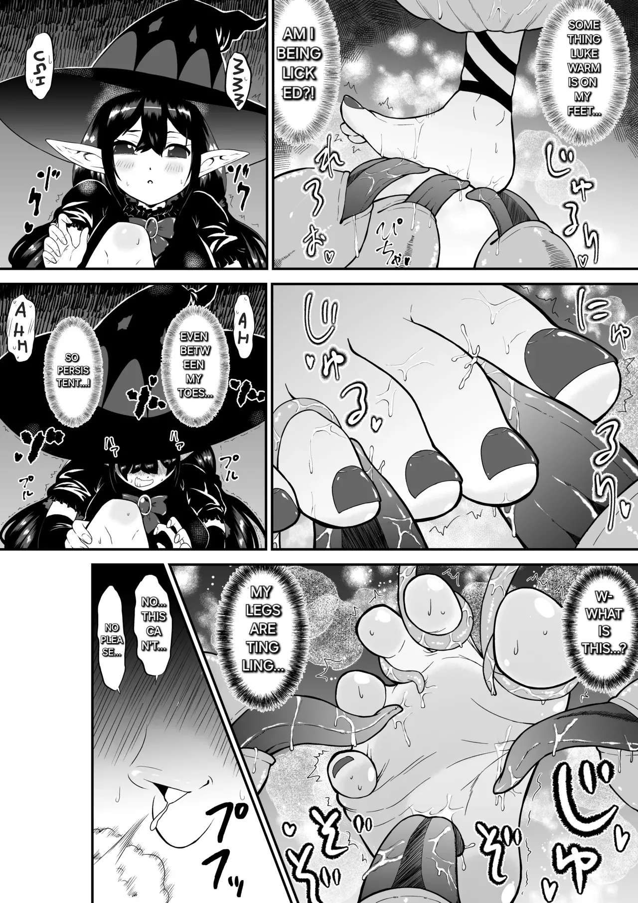 [Bocho Bocho Gegel (Bocho Bocho)] A story about a witch who thinks she is invincible but is tickled to the max by tentacles and brought to tears [English] [Alyssaquenn] image number 11