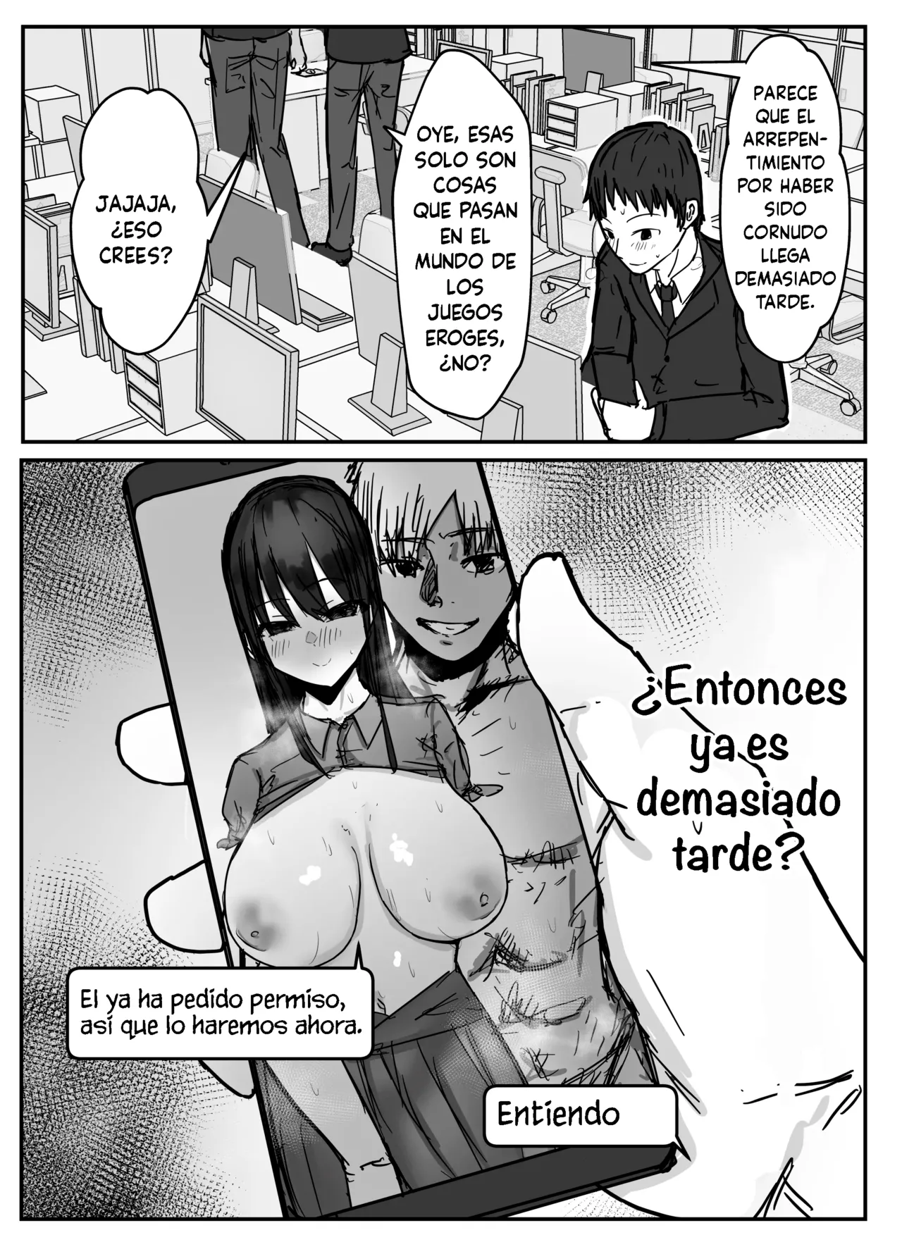 [Baketsu Purin] Netorase no Koukai tte Osoi Mitai yo？| ¿El Arrepentimiento Por Ser Cornudo Llega Demasiado Tarde？[Spanish] [La Legión Fantasma] image number 3