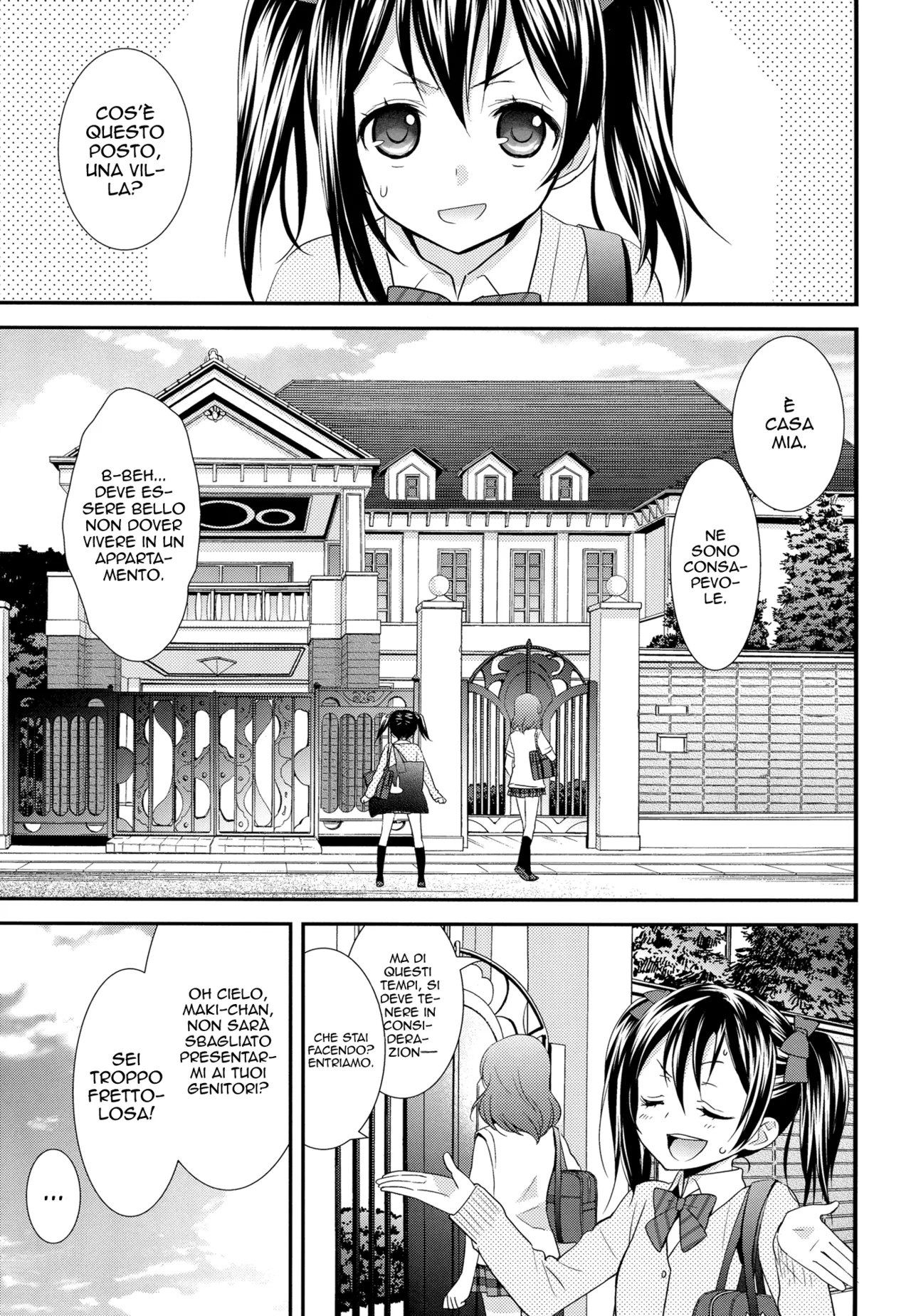 (C84) [Sweet Pea, COCOA BREAK (Ooshima Tomo, Ooshima Towa)] NicoMaki! 2 (Love Live!) [Italian] image number 4