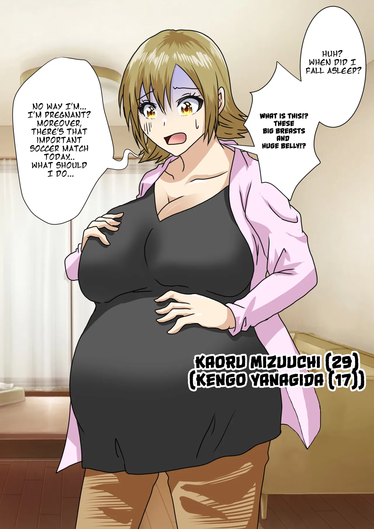 [Medarururu] When I Woke Up in the Morning, I Had Become a Huge-Breasted Pregnant Woman... [English][MTL] image number 1
