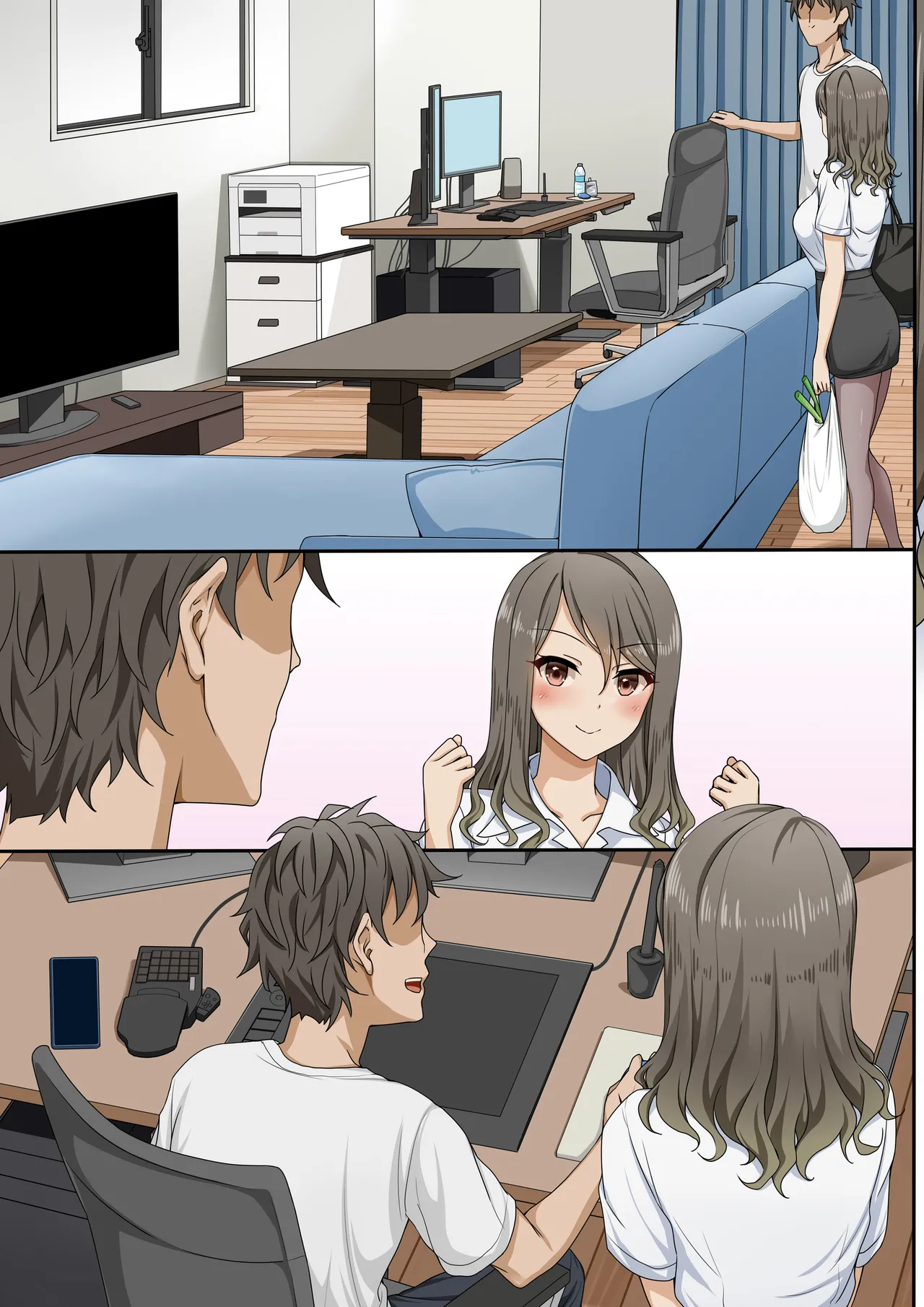 [Erostellus (Miel)] Sawayaki Bijin no Eromanga Henshuu-san ni Nukimakutte Morai nagara Genkou Ganbaru Hanashi | Meet The Draft Deadline While Your Beautiful Busybody Erotic Manga Editor Lends A "Helping Hand" image number 34