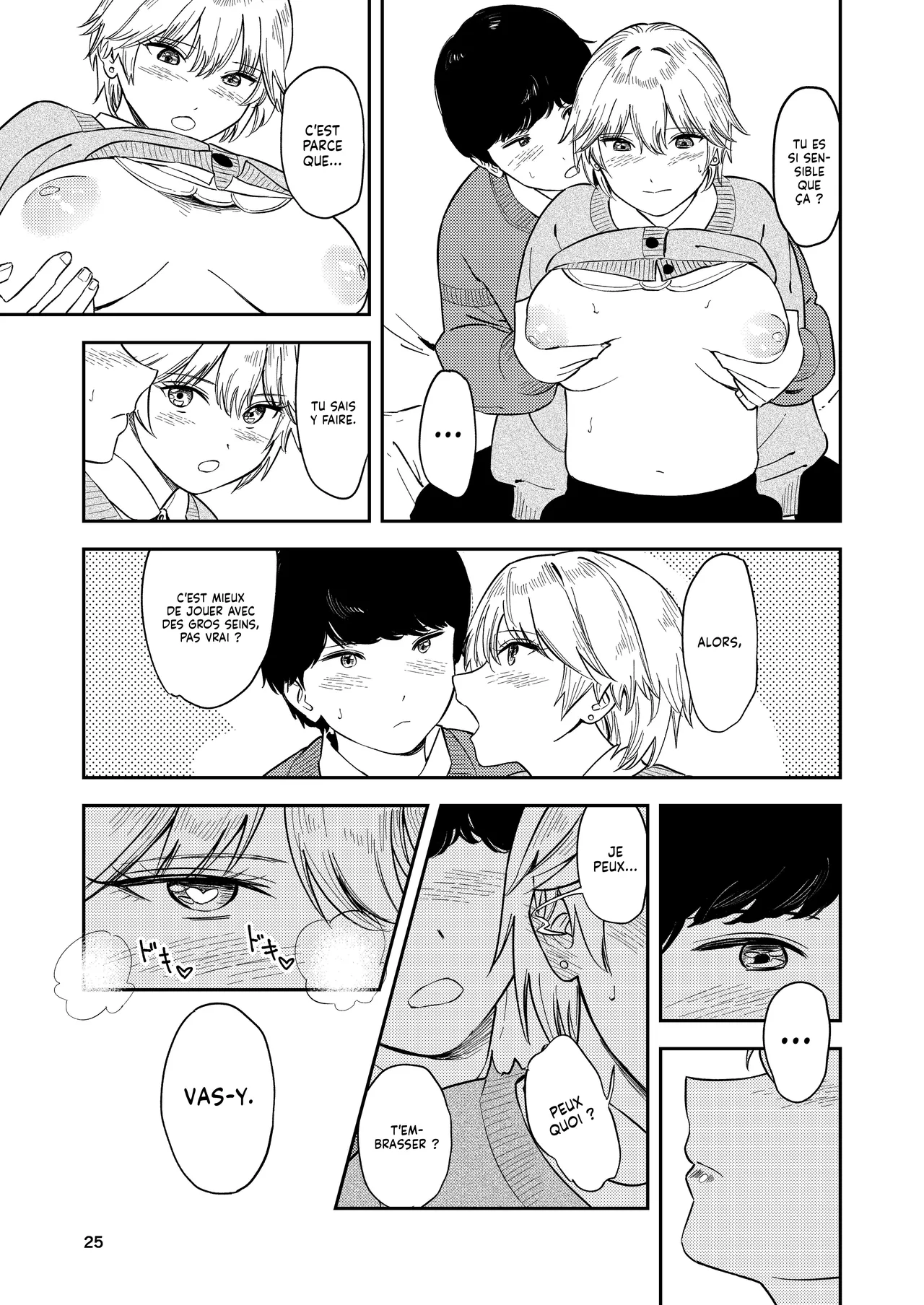 [Torii-Za (Torii Yoshitsuna)] Itsumo Sokkenai no ni Ecchi suru Toki dake "Suki! Sukiii!" tte Naru Kyonyuu Kouhai Gal | Ma Petite Amie à la Poitrine Plantureuse croit que j'ai une préférence pour les petits Seins [French] [Lopxi] Bildnummer 25