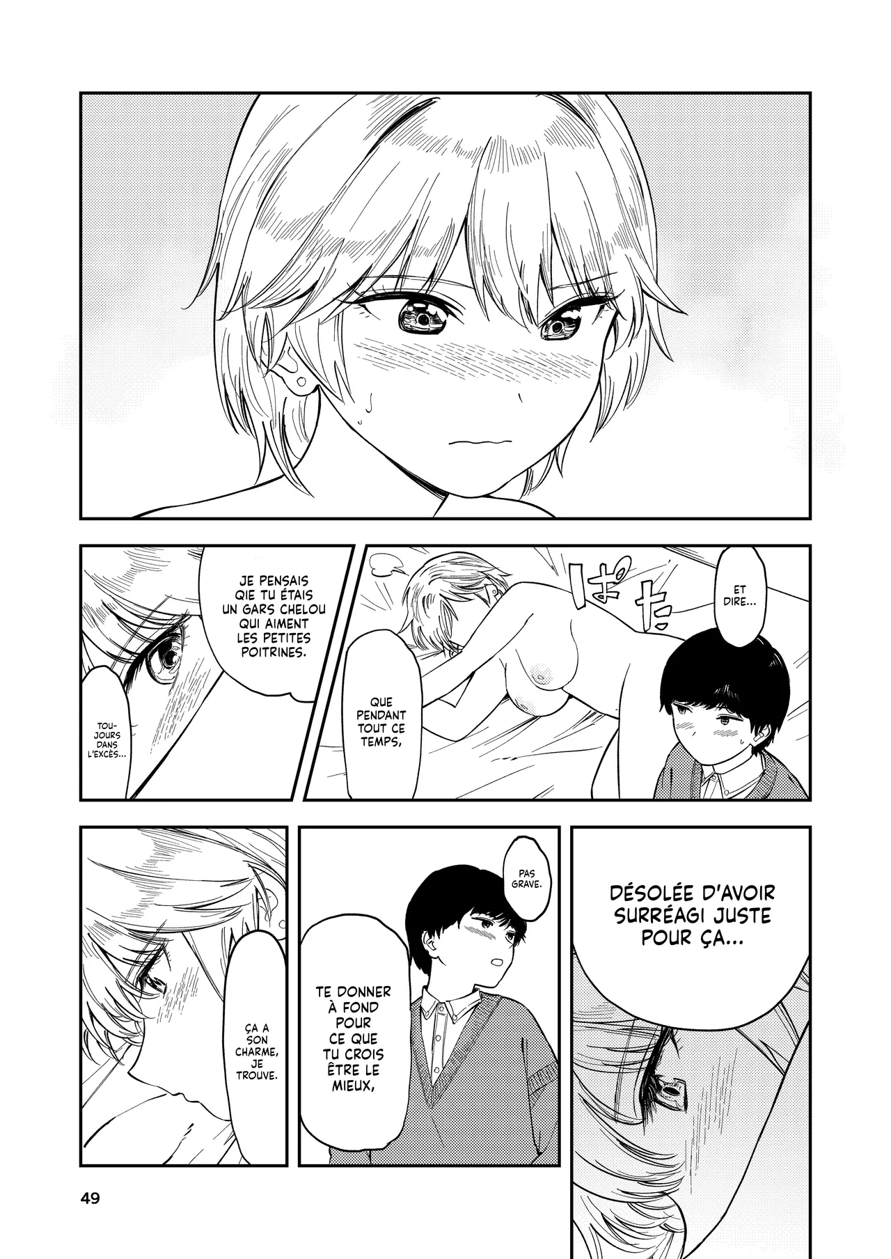 [Torii-Za (Torii Yoshitsuna)] Itsumo Sokkenai no ni Ecchi suru Toki dake "Suki! Sukiii!" tte Naru Kyonyuu Kouhai Gal | Ma Petite Amie à la Poitrine Plantureuse croit que j'ai une préférence pour les petits Seins [French] [Lopxi] Bildnummer 49