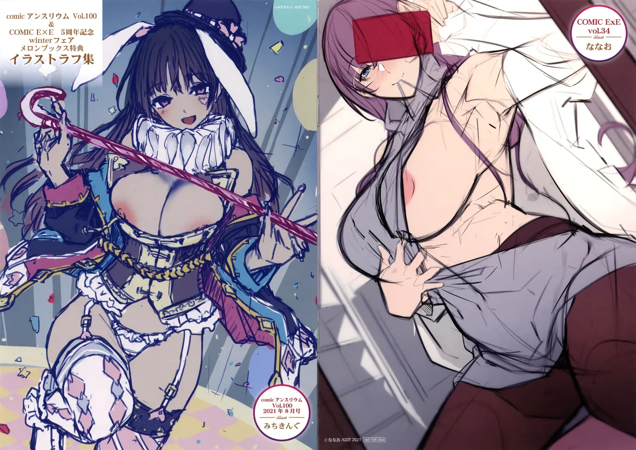 comic アンスリウム Vol.100 ＆ COMIC E×E 5周年記念 winterフェア メロンブックス特典 イラストラフ集 image number 1
