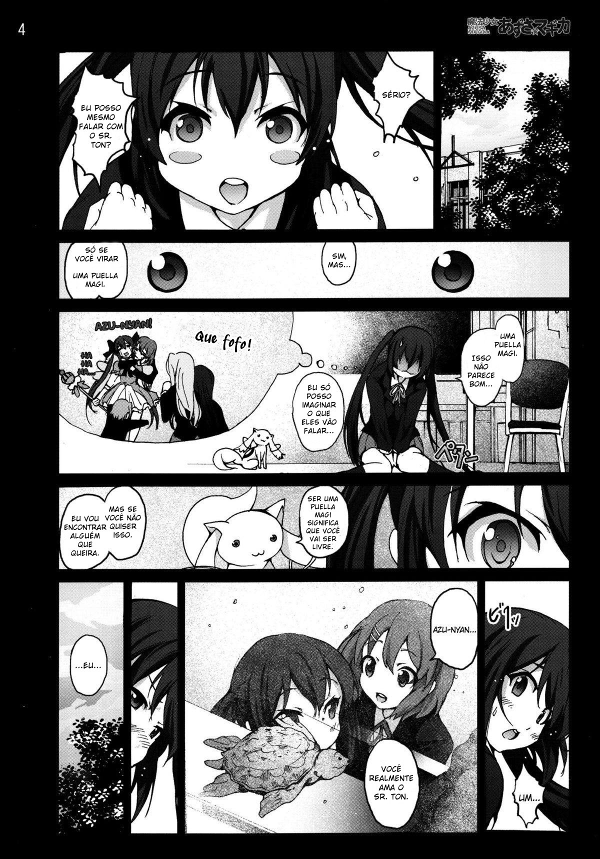 [Mokusei Zaijuu] Mahou Shoujo Azusa Magika (K-ON!) [Portuguese-BR] [Mundo Hentai] изображение № 3
