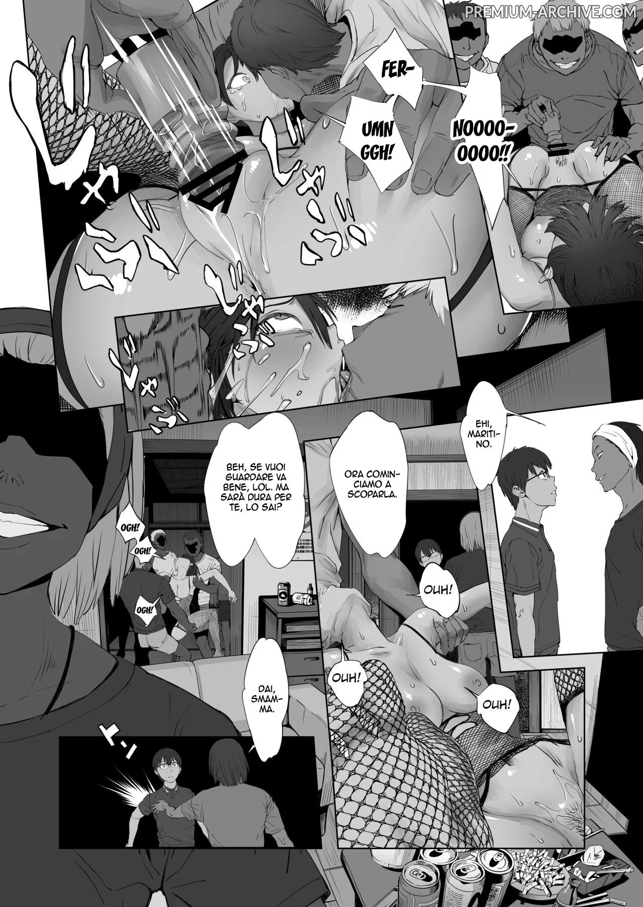 [oilan (Yamada Tarou)] Fuufu to Yavai Yatsura to Gakusei to | Una coppia sposata, un delinquente e uno studente [Italian] numero di immagine  17