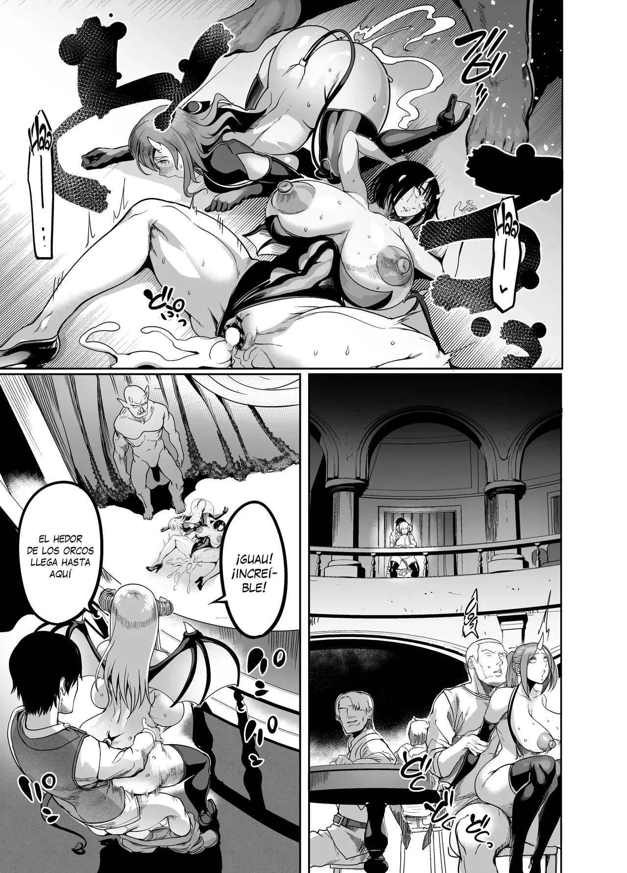 [Ikemen Teikoku (Remu)] Youkoso! Succubus Machi e 4 Dosukebe Ecchi Gekijou｜¡Bienvenidos al distrito de las sucubos 4 ~teatro de sexo duro~ [Spanish] [KZ Scan] [Digital] image number 17