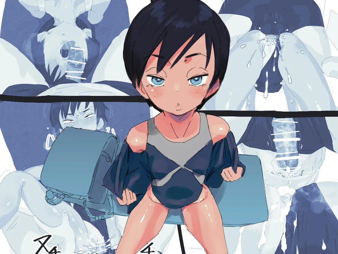 [taniku shokubutsu] Sun-kissed tomboy in a competitive swimsuit has hardcore sex with her real father image number 2