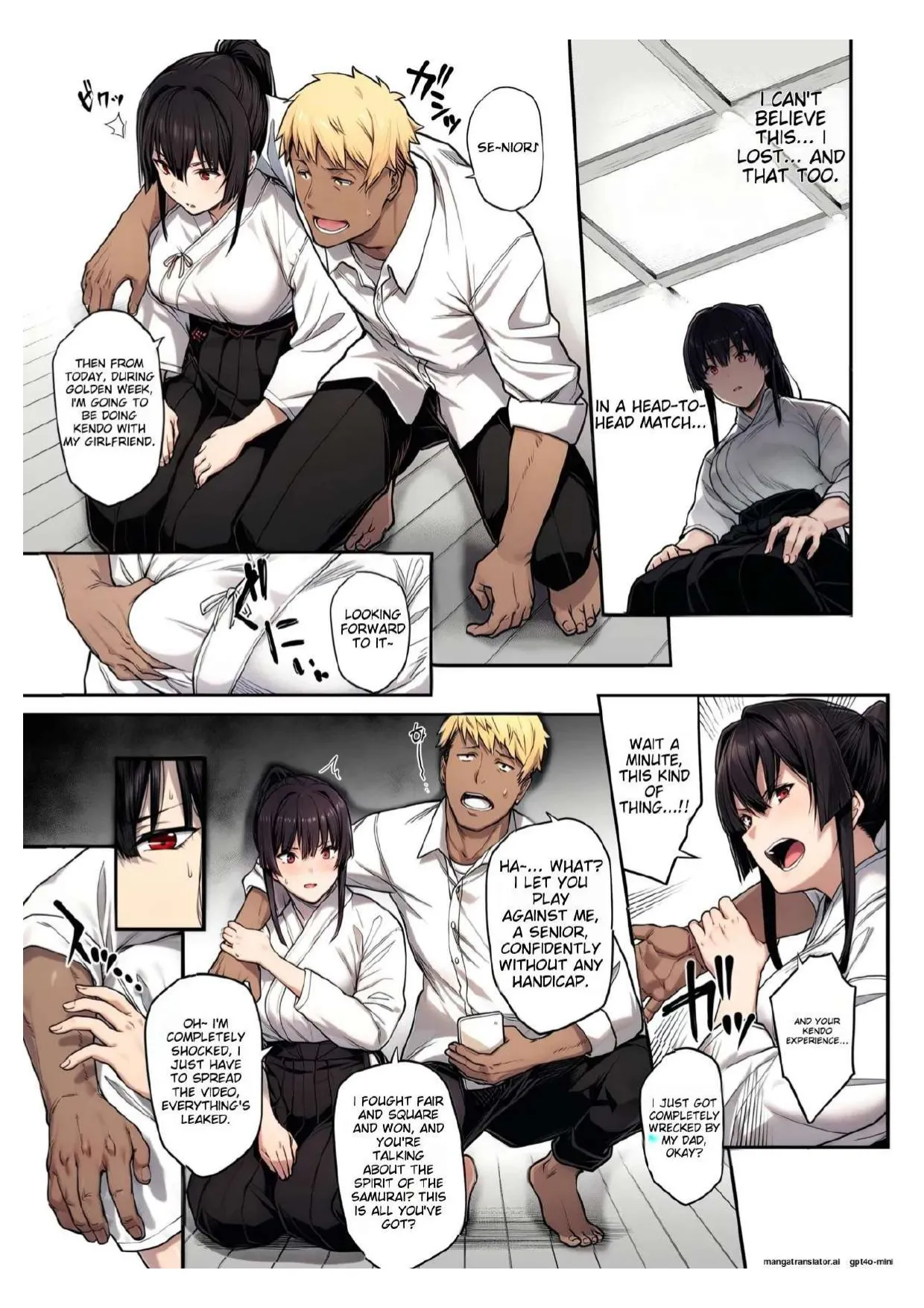 [Kaedeko、yozo] Kendoubu Shushou de Osananajimi no Bijin de Tsuyoi Boku no Kanojo ga, Charao ni Assari Otosareru Wake ga Nai [Ongoing] [English] Bildnummer 19