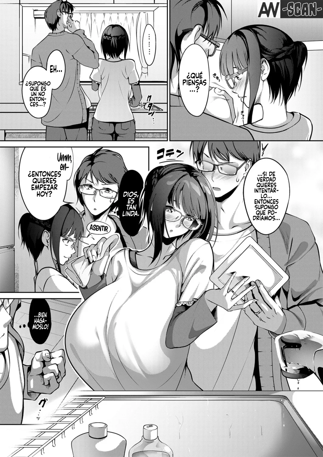 [Miso Oden] Ninkatsu Polynesian Sex ~〇-Nichi-go ni Haramitagaru Ore No Tsuma~｜Sexo polinesio para para quedar embarazada ~Mi esposa quiere quedar embarazada en 〇-días~ [Spanish] [Andreww857 = -A.W. SCAN-] 图片编号 7