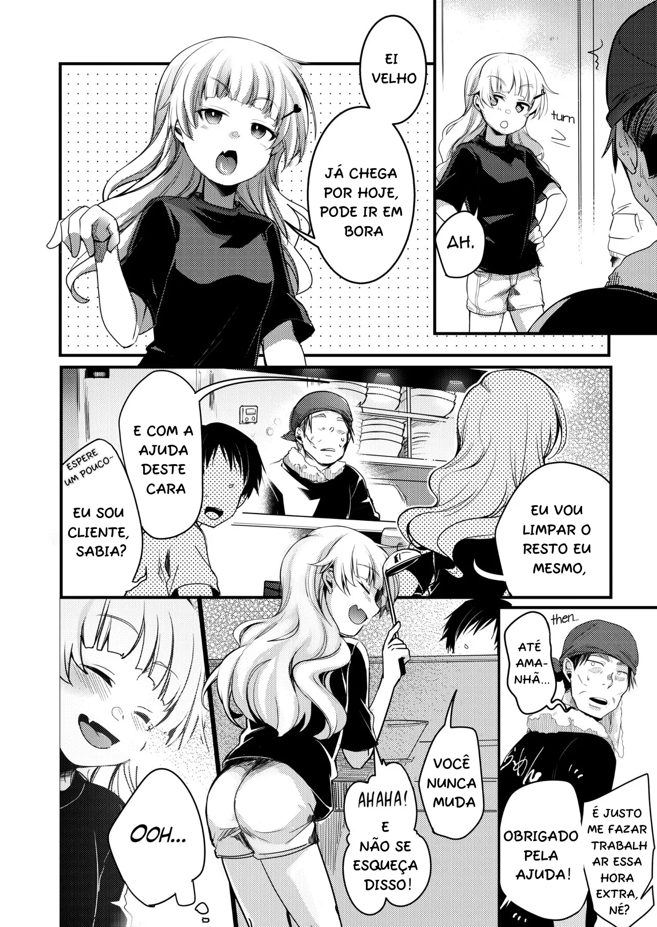 [TWILIGHT DUSK (Aya)] Tsutomesaki no Musume-san o Oishiku Itadaku Hon. Ramenya Hen [Portuguese-BR] [Digital] image number 9