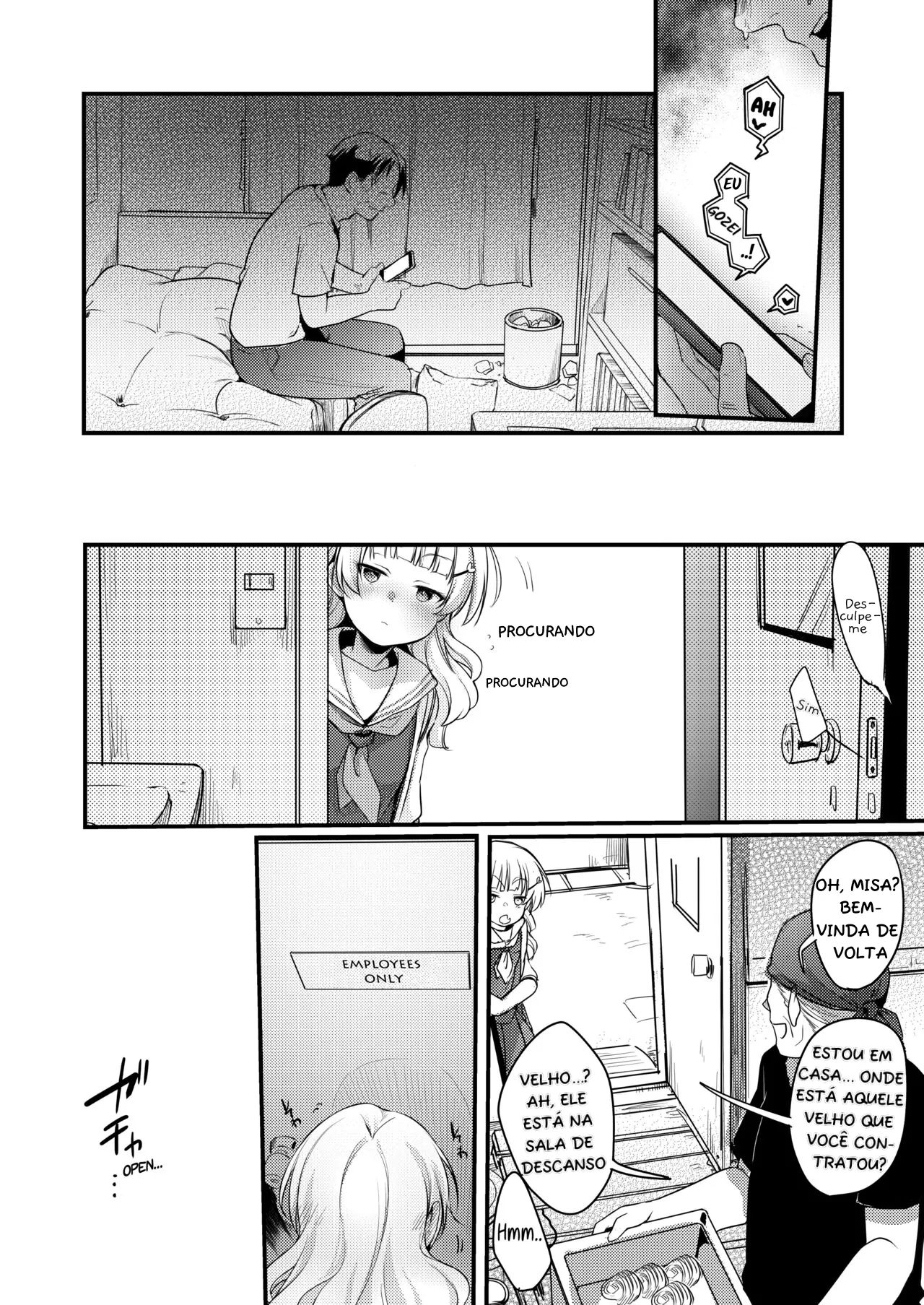 [TWILIGHT DUSK (Aya)] Tsutomesaki no Musume-san o Oishiku Itadaku Hon. Ramenya Hen [Portuguese-BR] [Digital] image number 35