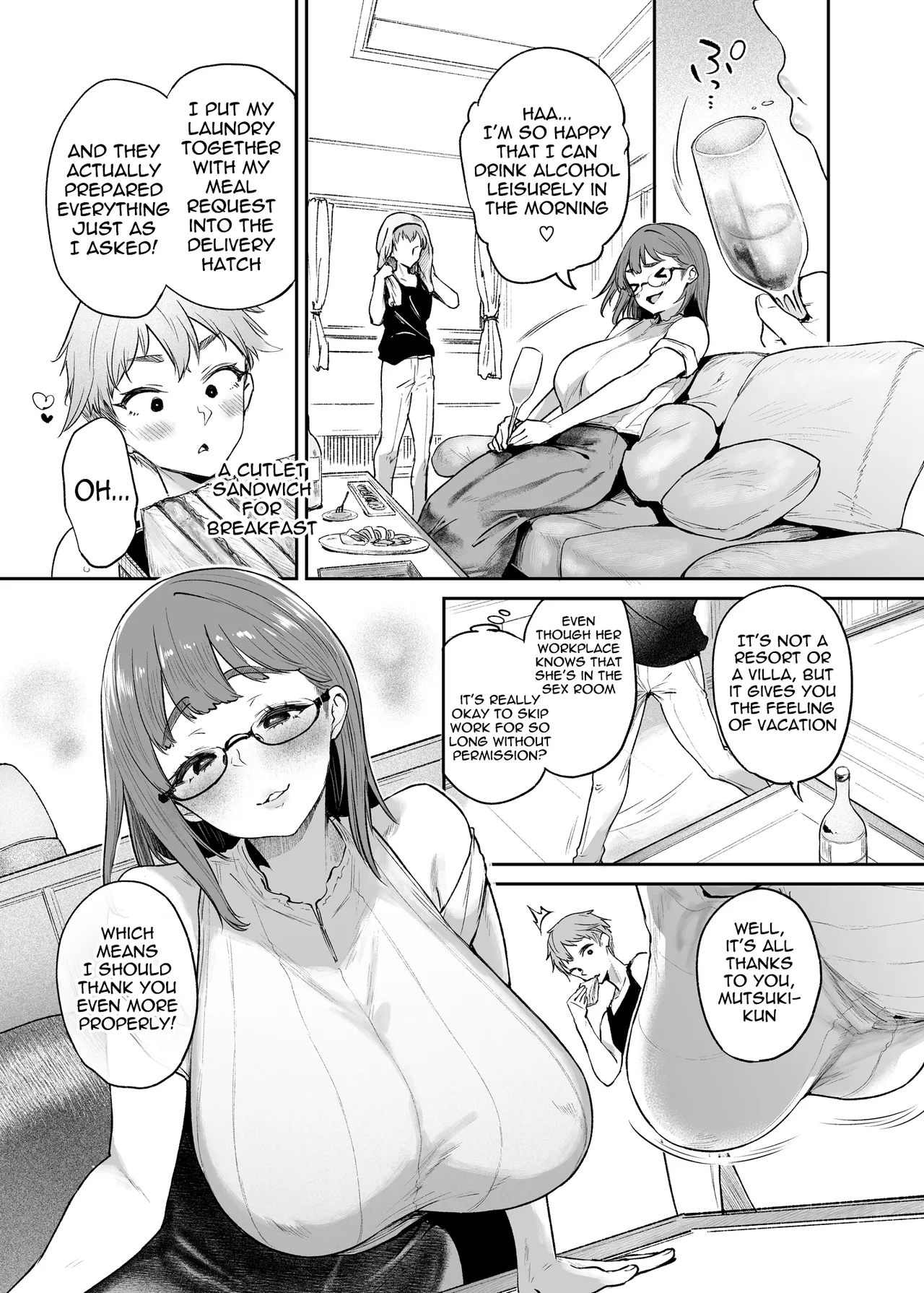 [Mata Ashita. (Oohira Sunset)] Vacances wa Sex Shinaito Derarenai Heya de | Vacation in a room you can't leave until you have sex [English] [meganekun_tl] [Digital] 이미지 번호 23